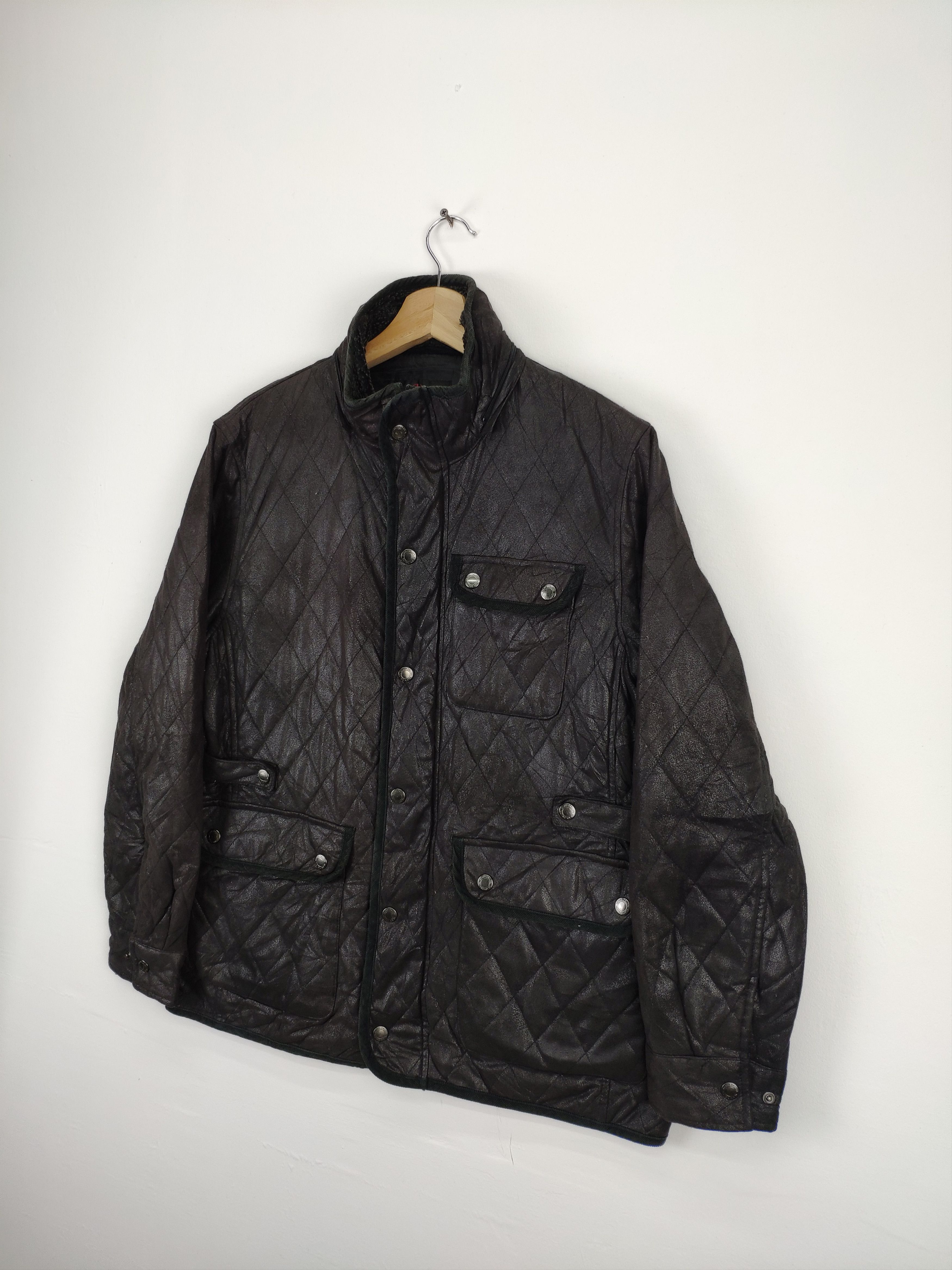 Designer Vintage Quilted Jacket Alain Delon Size US M / EU 48-50 / 2 - 2 Thumbnail