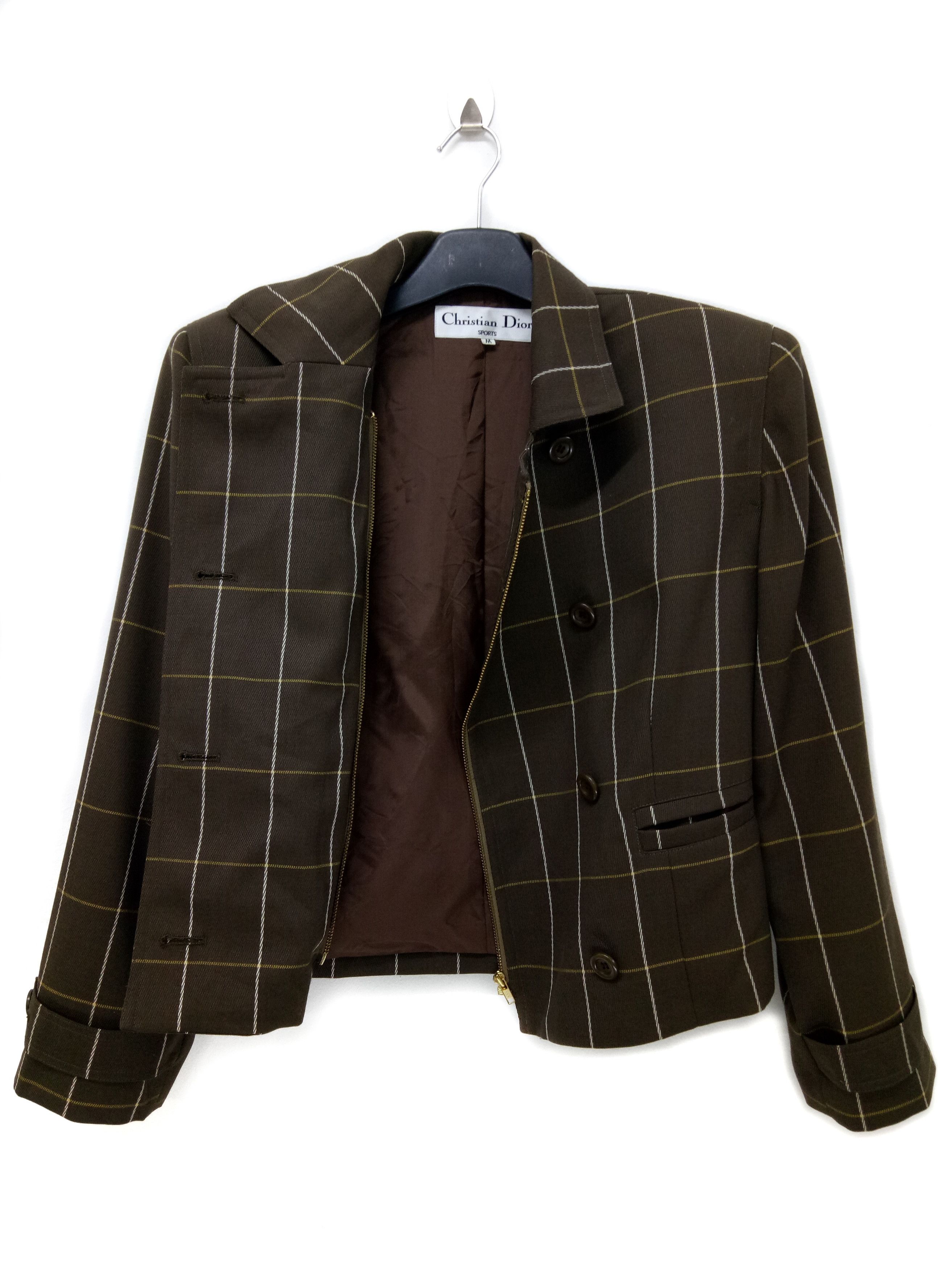 Christian Dior Monsieur 🔥🔥🔥Christian Dior Sports Plaid Jacket Button & Zip Up Size US M / EU 48-50 / 2 - 6 Thumbnail