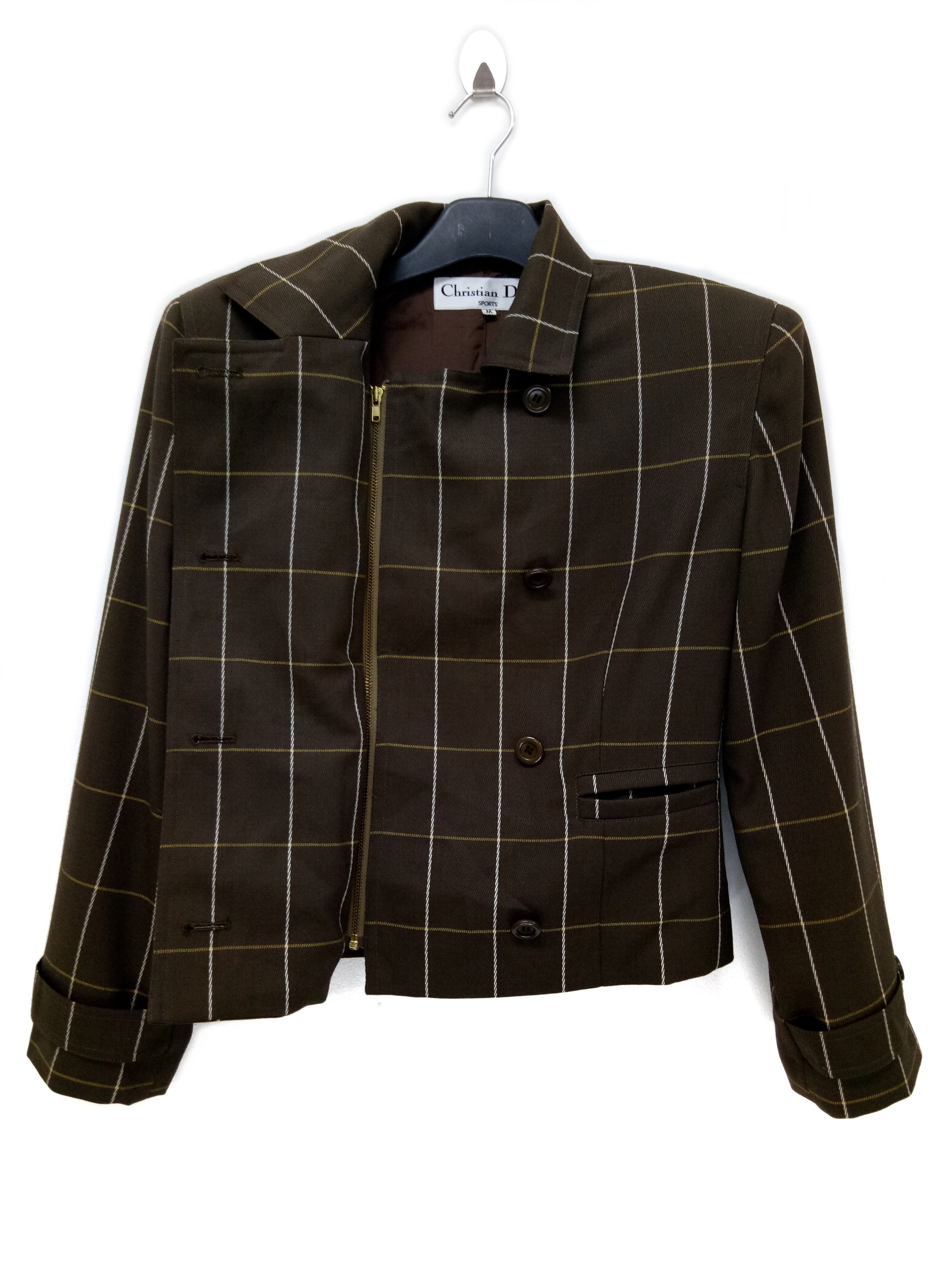 Christian Dior Monsieur 🔥🔥🔥Christian Dior Sports Plaid Jacket Button & Zip Up Size US M / EU 48-50 / 2 - 5 Thumbnail