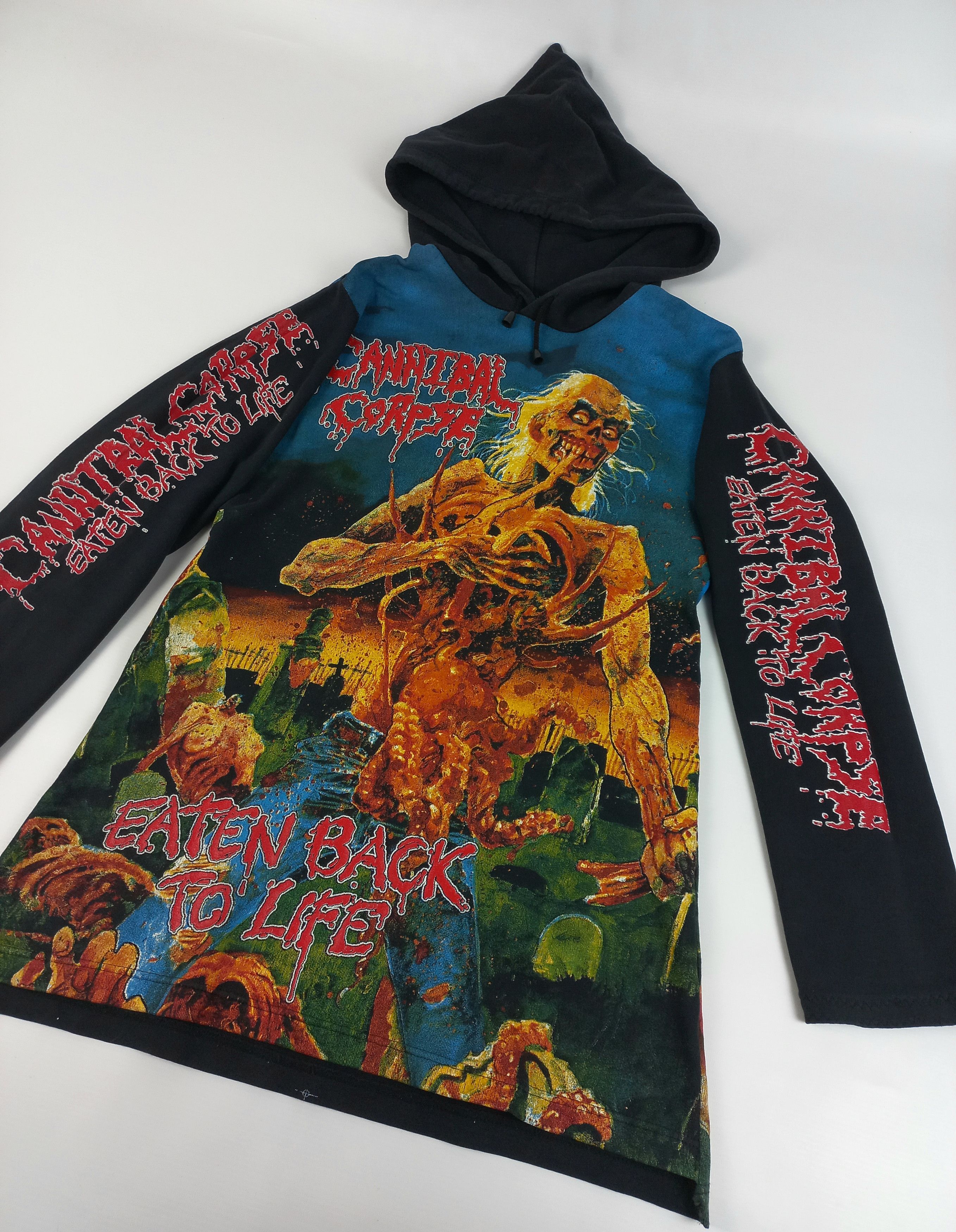 Band Tees × Vintage Very rare Vintage Cannibal Corpse full print hoodie Size US S / EU 44-46 / 1 - 2 Thumbnail