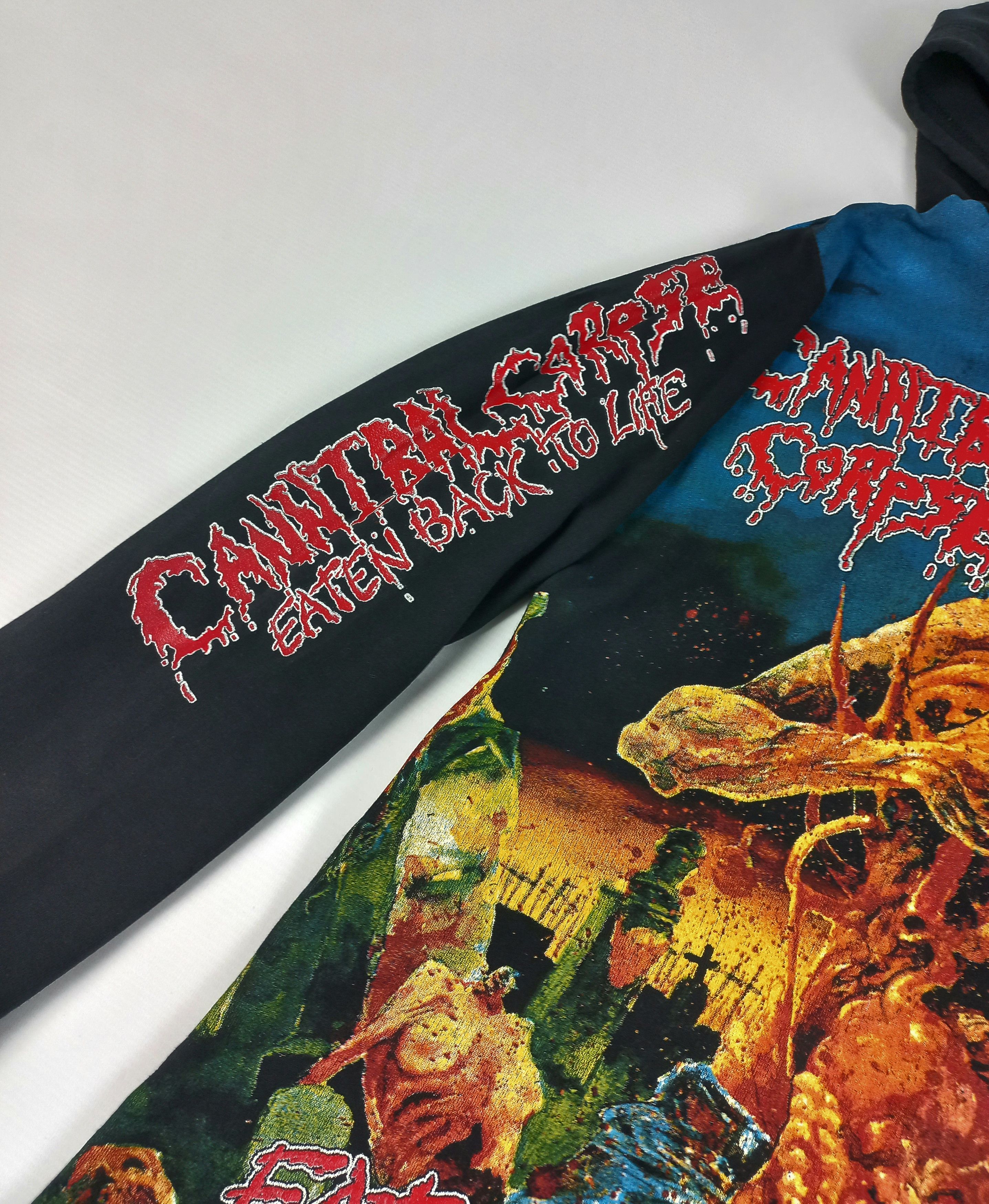 Band Tees × Vintage Very rare Vintage Cannibal Corpse full print hoodie Size US S / EU 44-46 / 1 - 6 Thumbnail