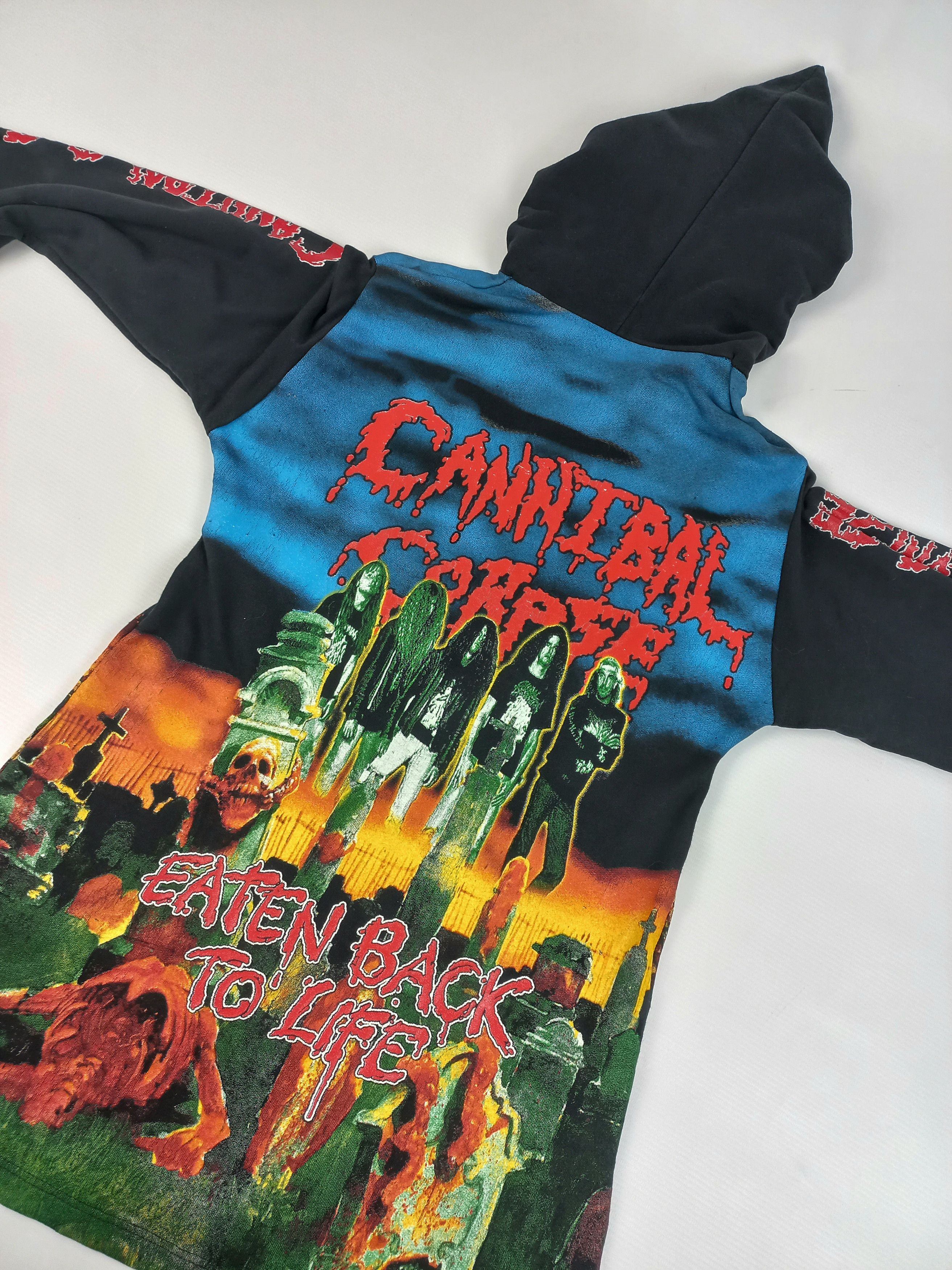 Band Tees × Vintage Very rare Vintage Cannibal Corpse full print hoodie Size US S / EU 44-46 / 1 - 13 Thumbnail