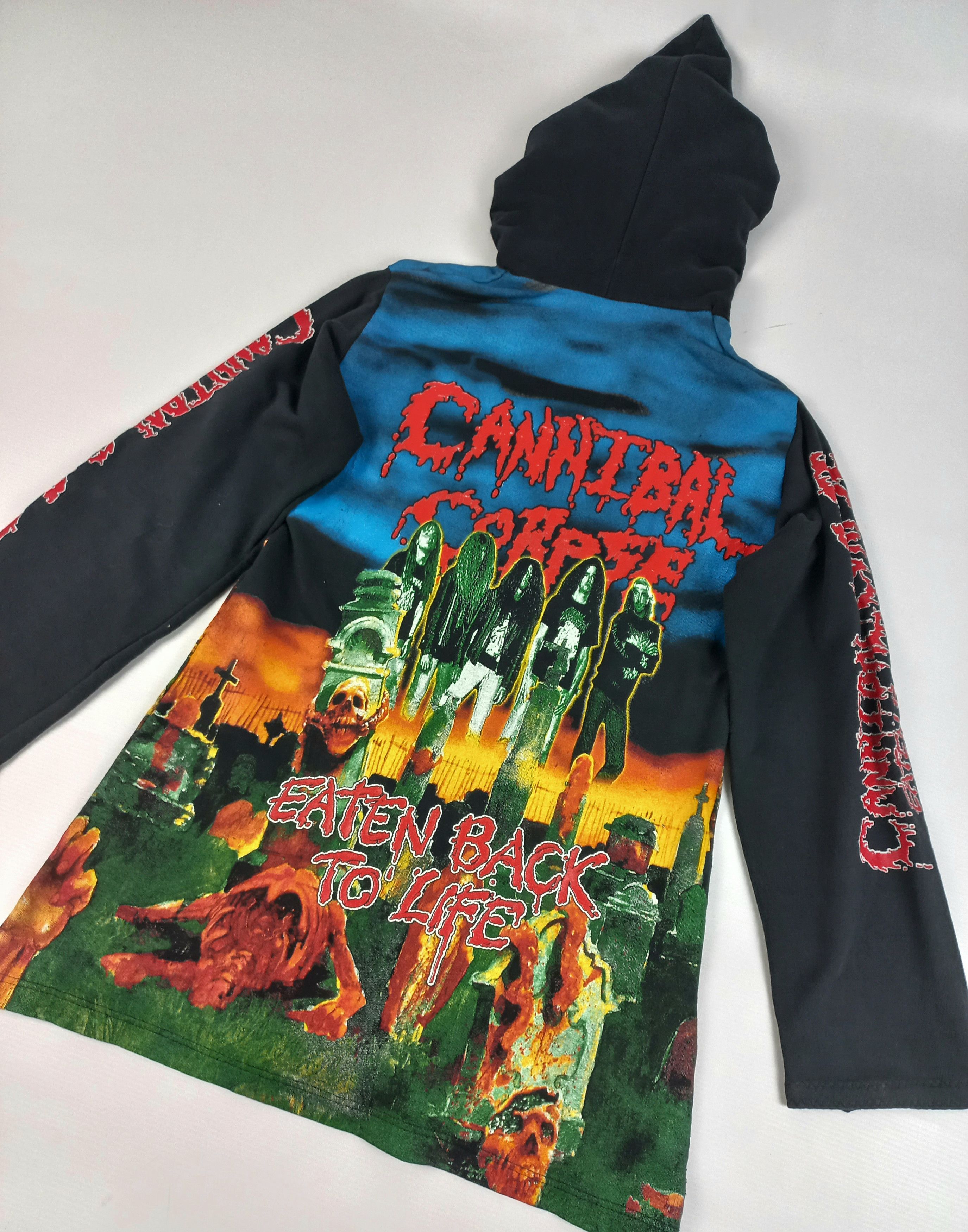 Band Tees × Vintage Very rare Vintage Cannibal Corpse full print hoodie Size US S / EU 44-46 / 1 - 10 Thumbnail
