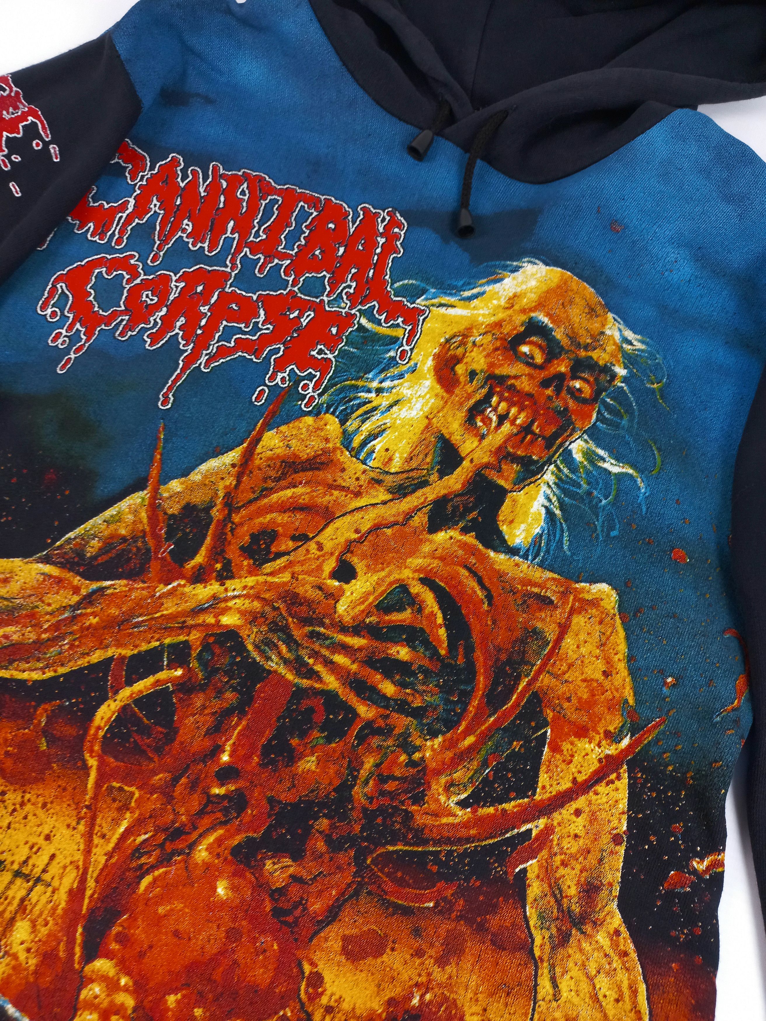 Band Tees × Vintage Very rare Vintage Cannibal Corpse full print hoodie Size US S / EU 44-46 / 1 - 3 Thumbnail