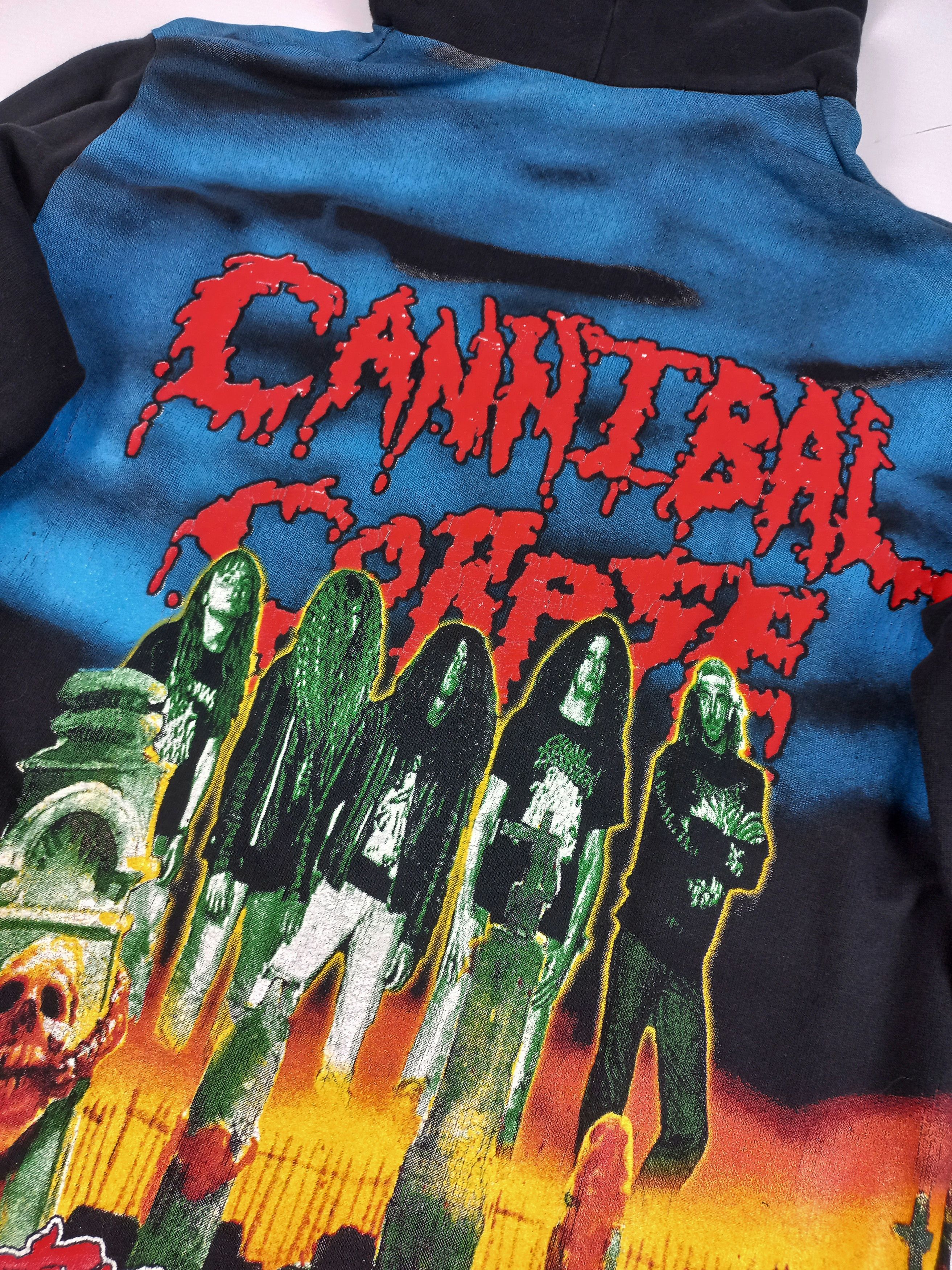 Band Tees × Vintage Very rare Vintage Cannibal Corpse full print hoodie Size US S / EU 44-46 / 1 - 11 Thumbnail