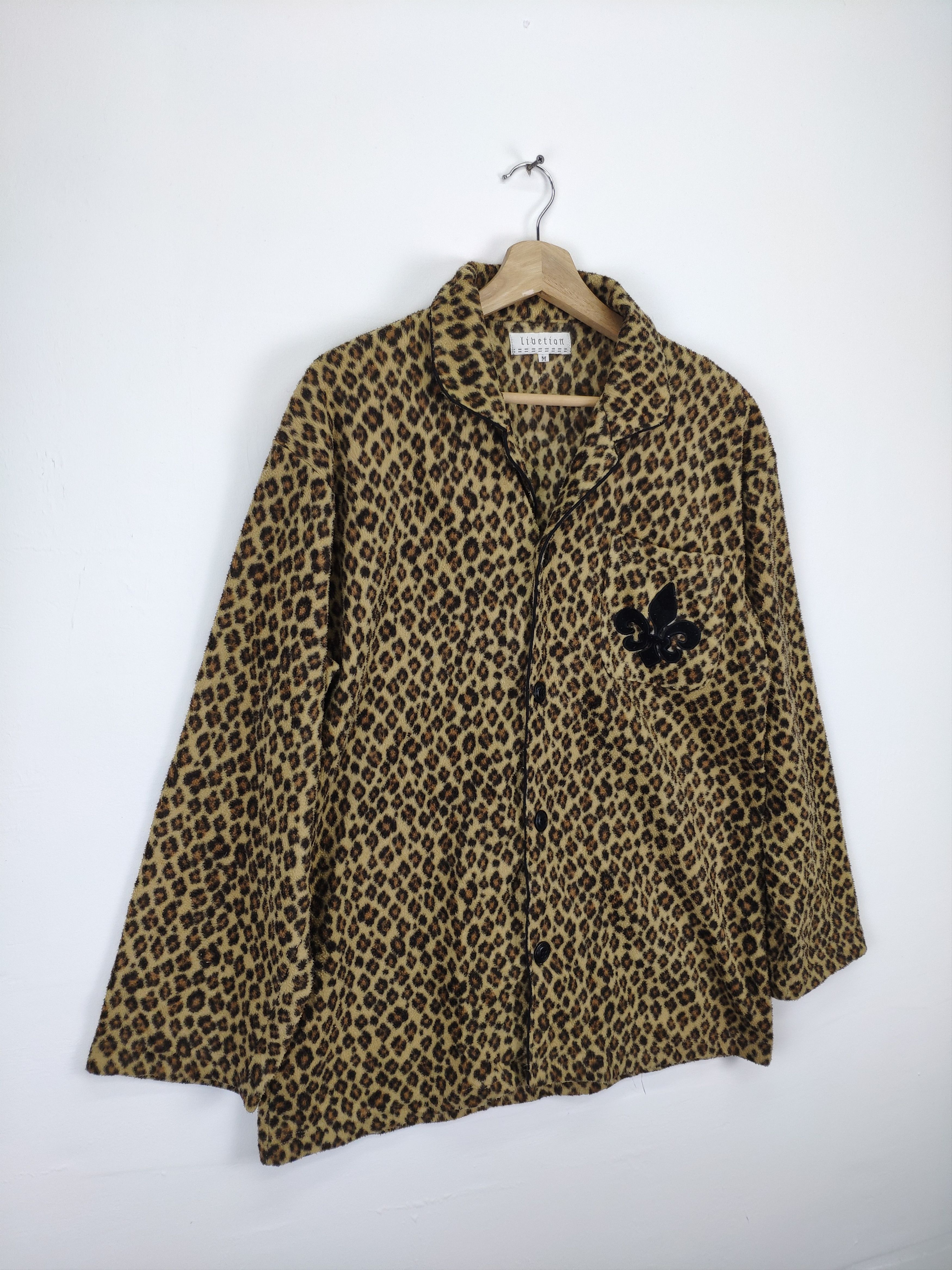 Japanese Brand × Vintage Vintage 90s Leopard Cardigan Fleece Printed Size US M / EU 48-50 / 2 - 3 Thumbnail