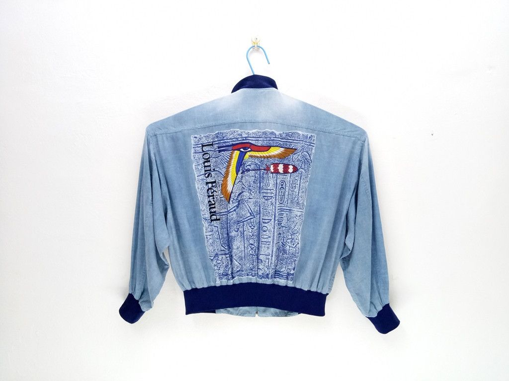 image of Louis Feraud Vintage Louis Féraud Paris Art Design Zip Up Jacket, Men's (Size Large)