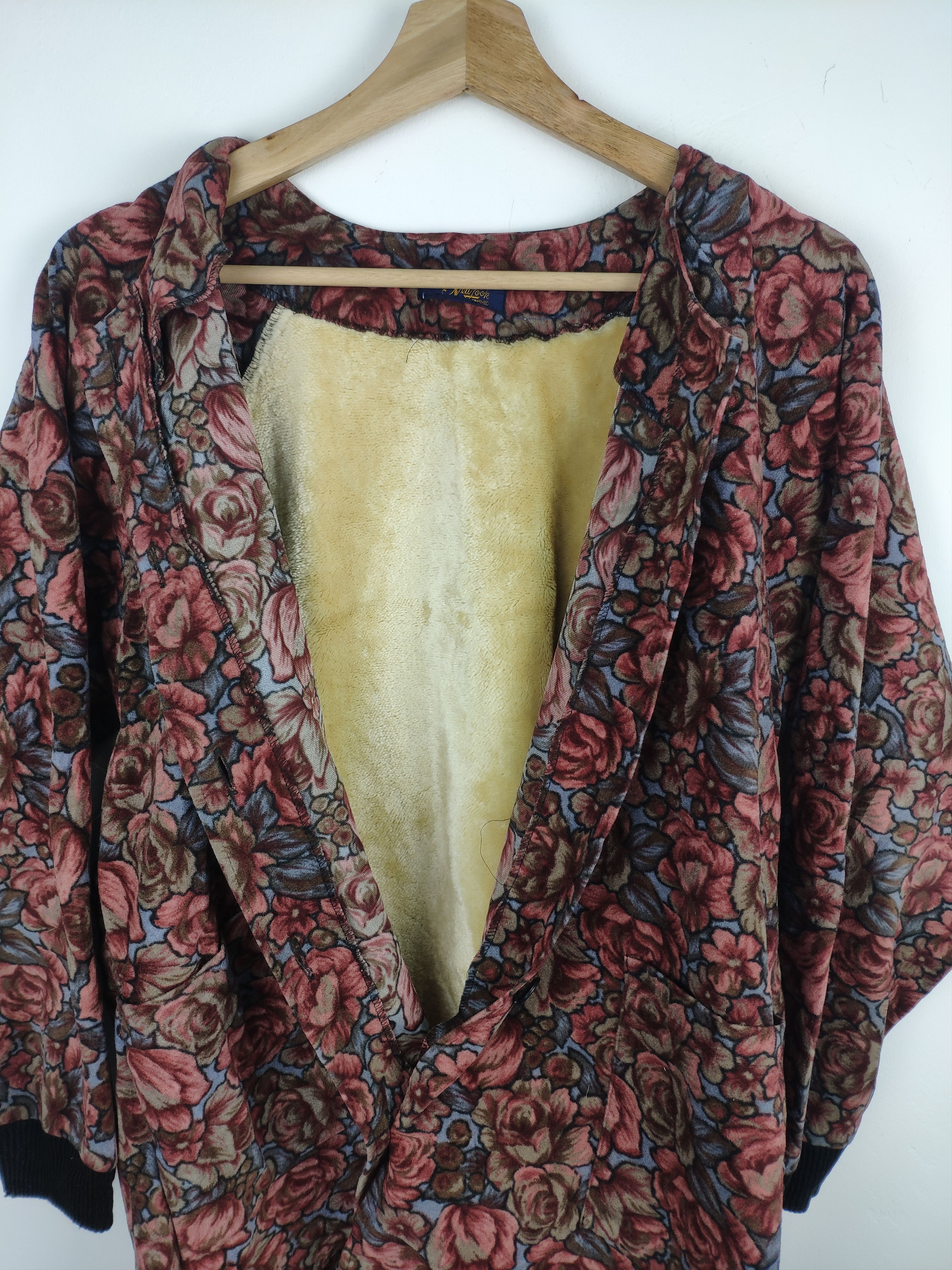 Japanese Brand × Vintage Vintage Cardigan Floral Motif Fullprint Ladies Size M / US 6-8 / IT 42-44 - 3 Thumbnail