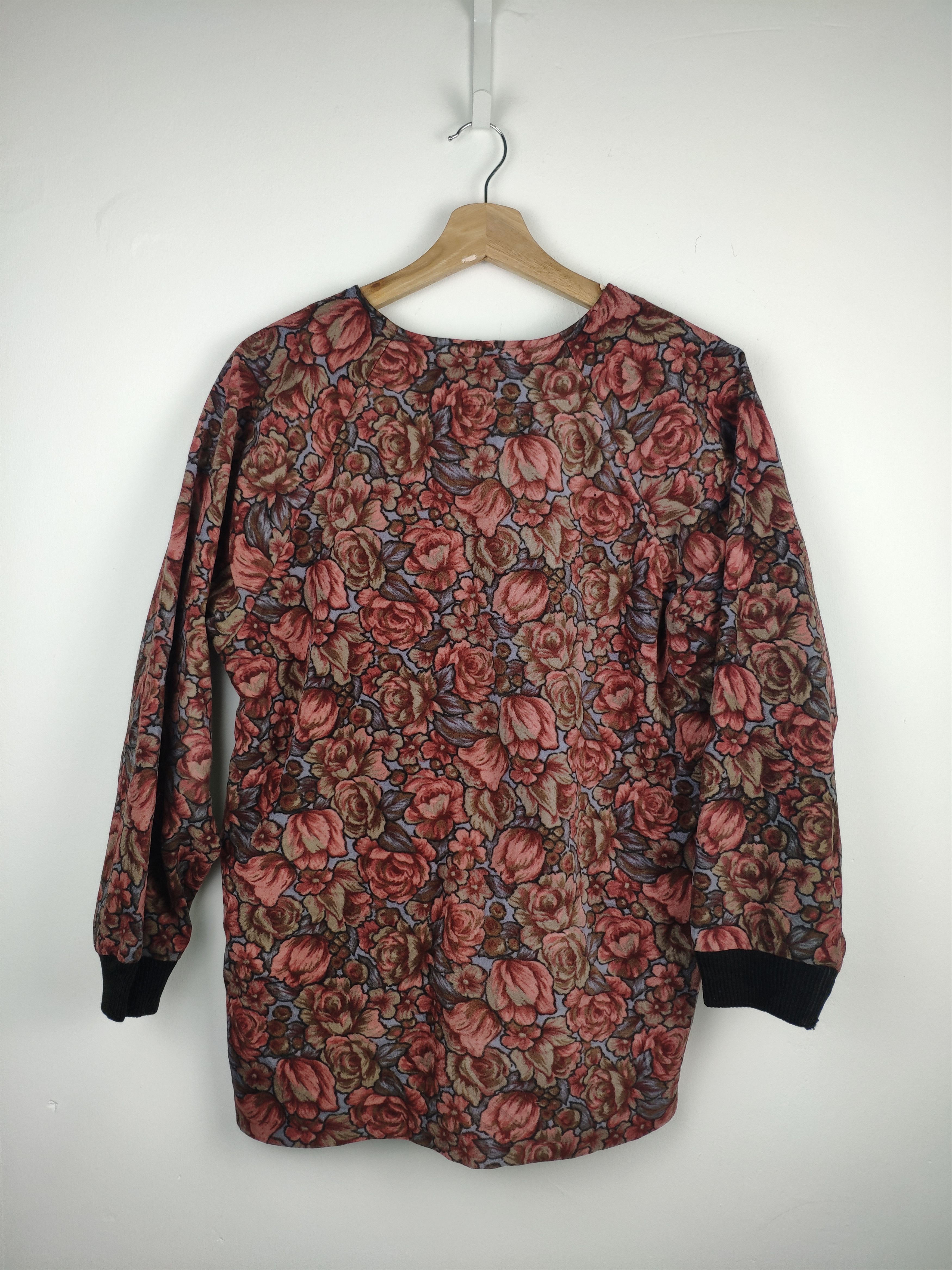 Japanese Brand × Vintage Vintage Cardigan Floral Motif Fullprint Ladies Size M / US 6-8 / IT 42-44 - 7 Thumbnail