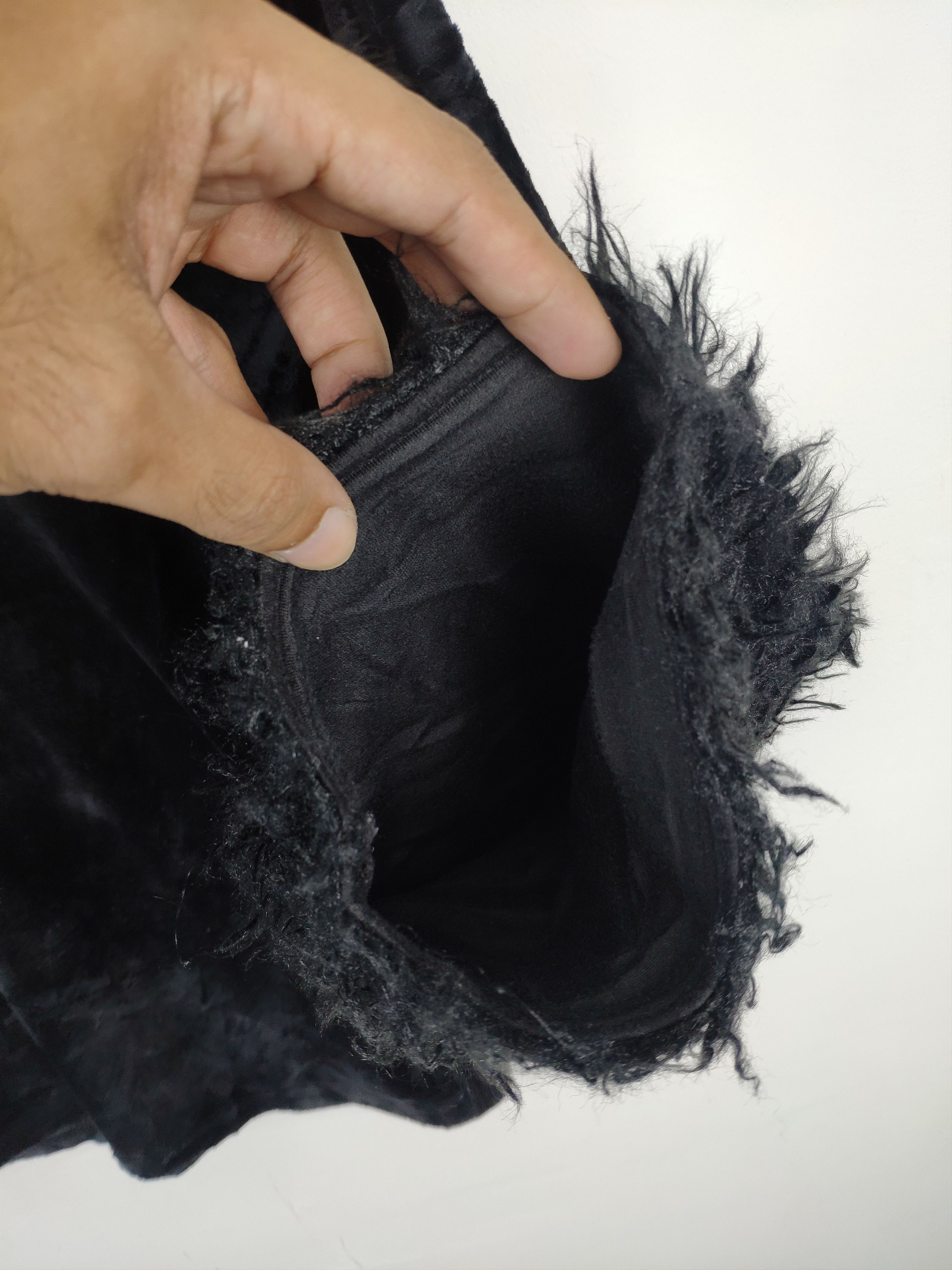Japanese Brand × Vintage Vintage Long Sleeve Shirt Velvet Fur Sleeve Size M / US 6-8 / IT 42-44 - 7 Thumbnail