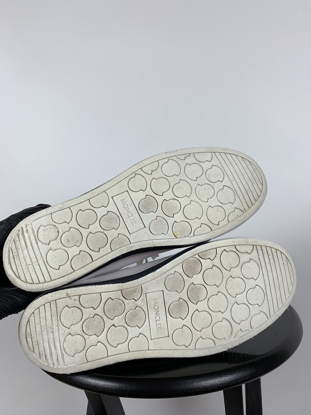 Moncler Moncler White Leather Sneakers Size US 8 / EU 41 - 20 Thumbnail