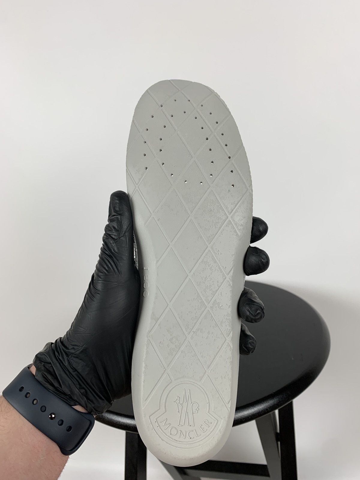 Moncler Moncler White Leather Sneakers Size US 8 / EU 41 - 24 Thumbnail
