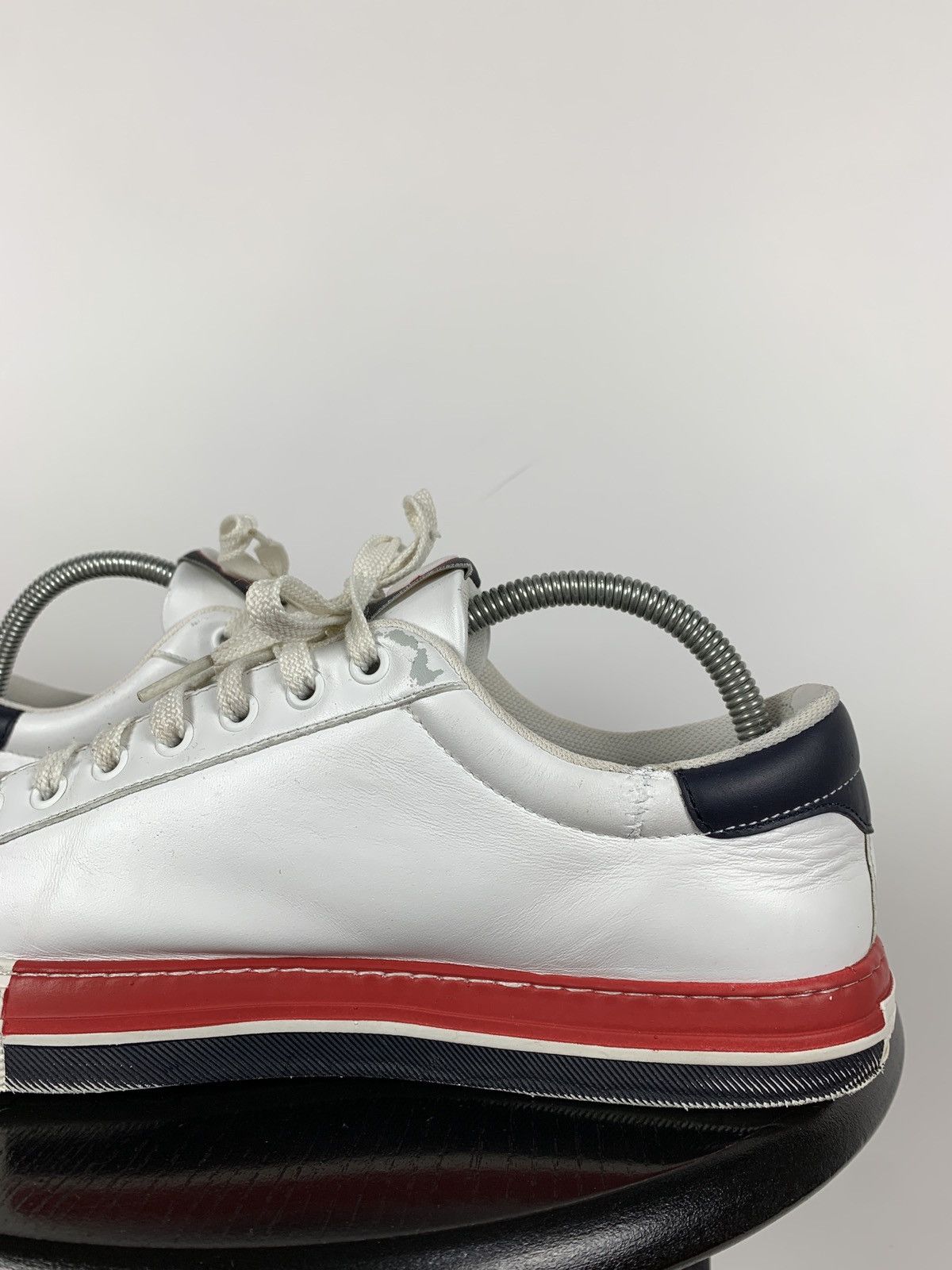 Moncler Moncler White Leather Sneakers Size US 8 / EU 41 - 19 Thumbnail