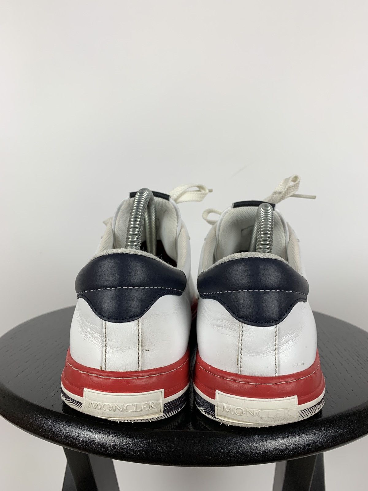 Moncler Moncler White Leather Sneakers Size US 8 / EU 41 - 2 Thumbnail