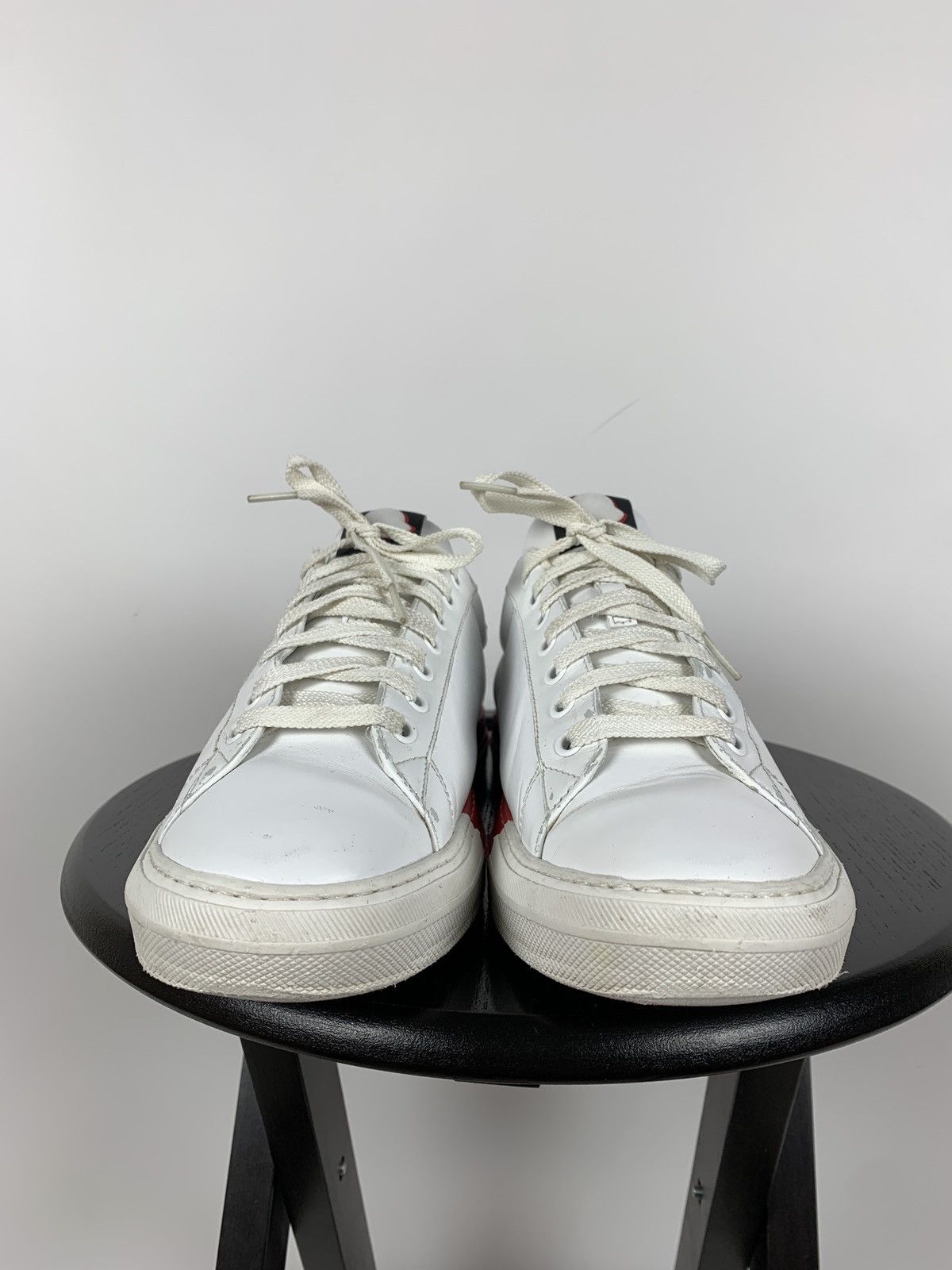 Moncler Moncler White Leather Sneakers Size US 8 / EU 41 - 5 Thumbnail