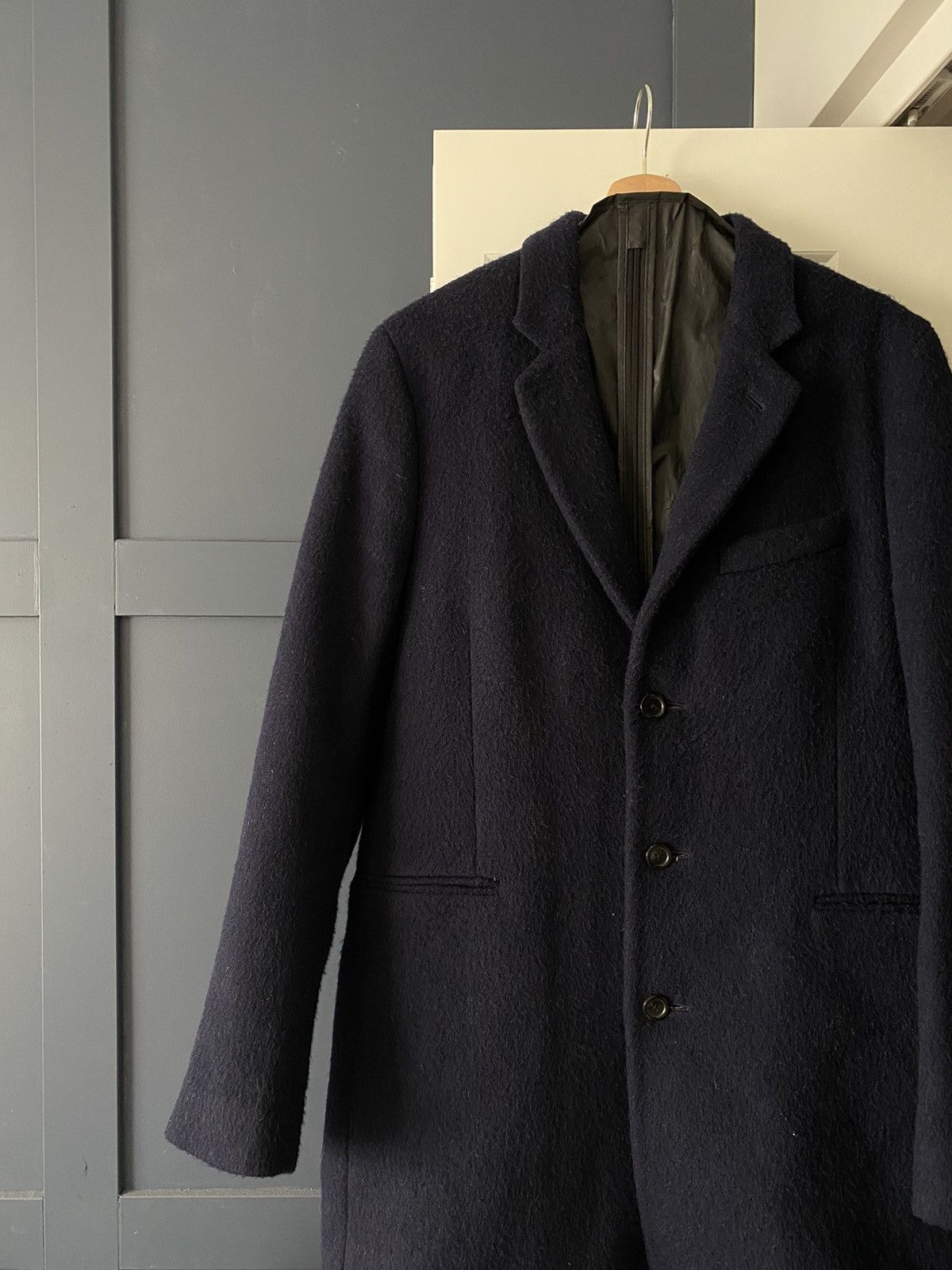 PS by Paul Smith Navy Single-Breasted Wool Coat