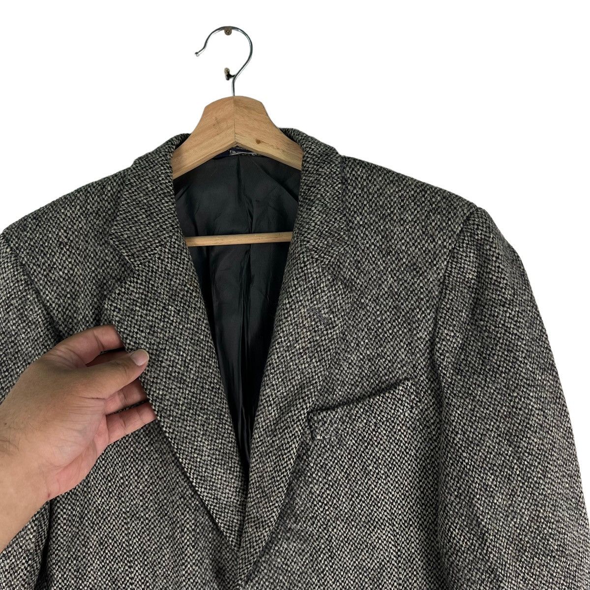 Harris Tweed VINTAGE HERRINGBONE DOUBLE BREAST WOOL JACKET HARRIS TWEED Size US M / EU 48-50 / 2 - 6 Thumbnail