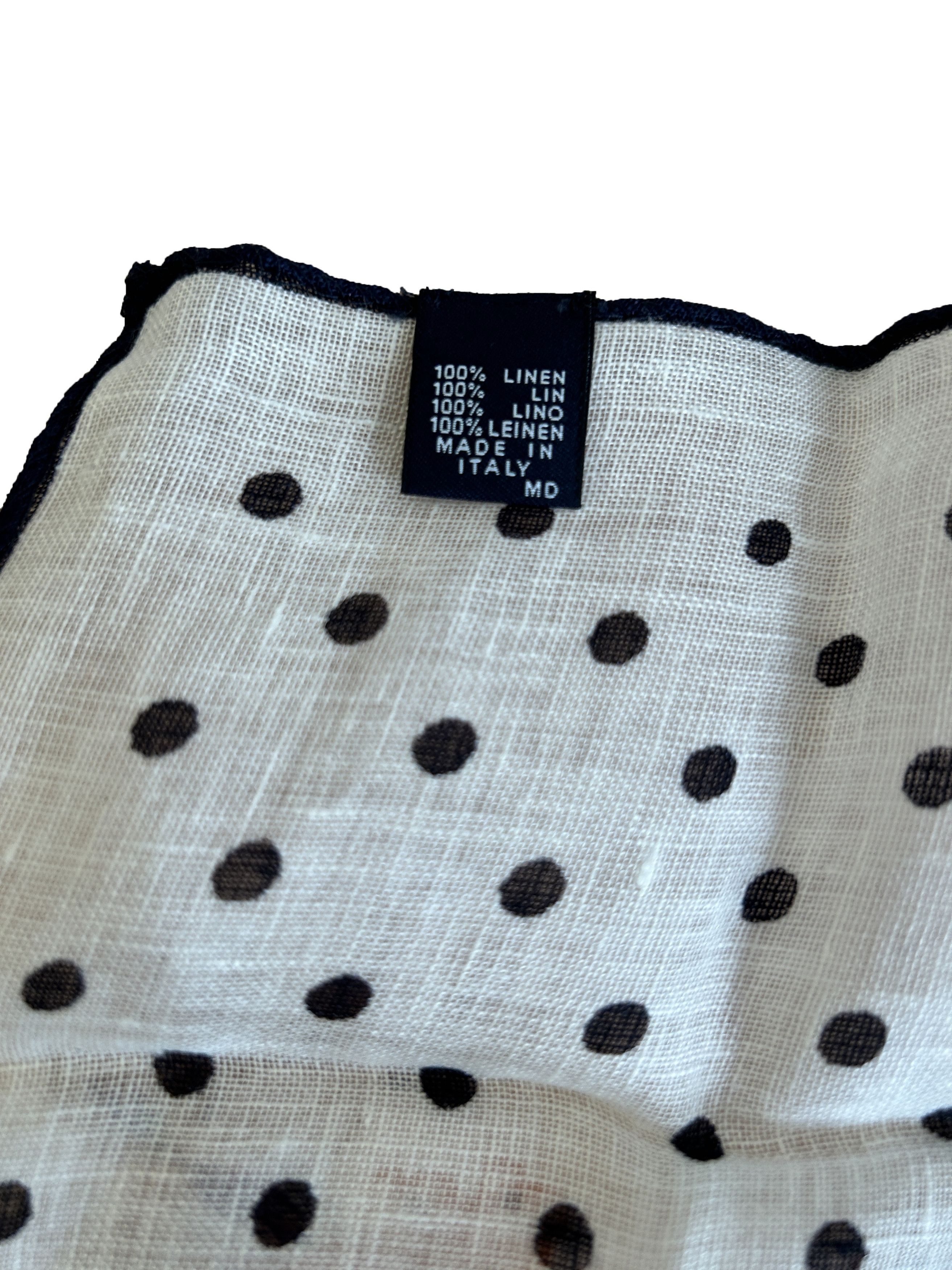 Drake's drake's pocket square polka dot white Linen Size ONE SIZE - 2 Thumbnail
