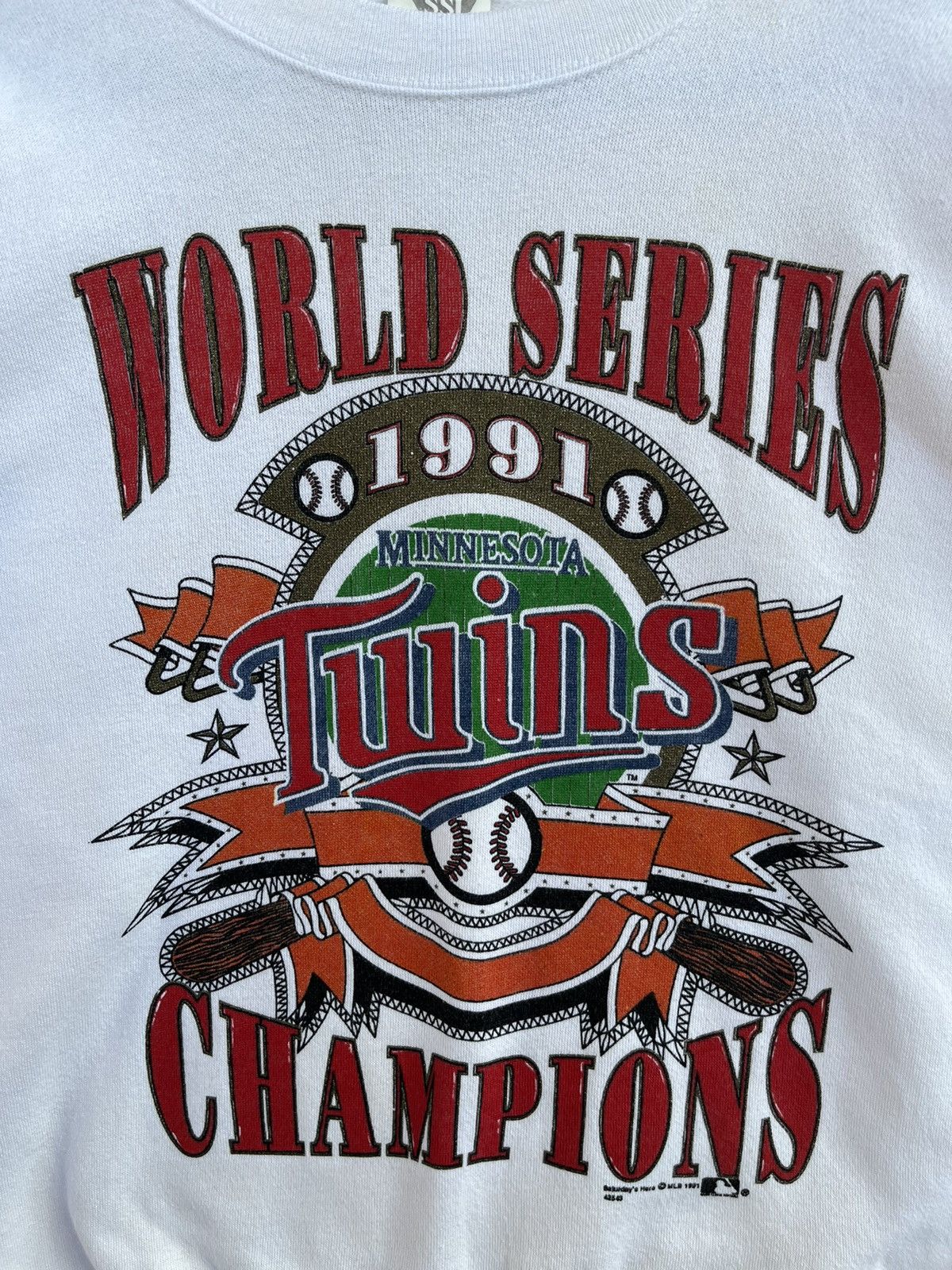 MLB 1991 Minnesota Twins World Series Champion Sweatshirt Size US L / EU 52-54 / 3 - 3 Thumbnail
