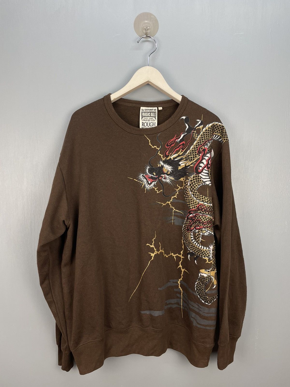Japanese Brand Rough One set sweatshirts dragon print Size US XL / EU 56 / 4 - 2 Thumbnail