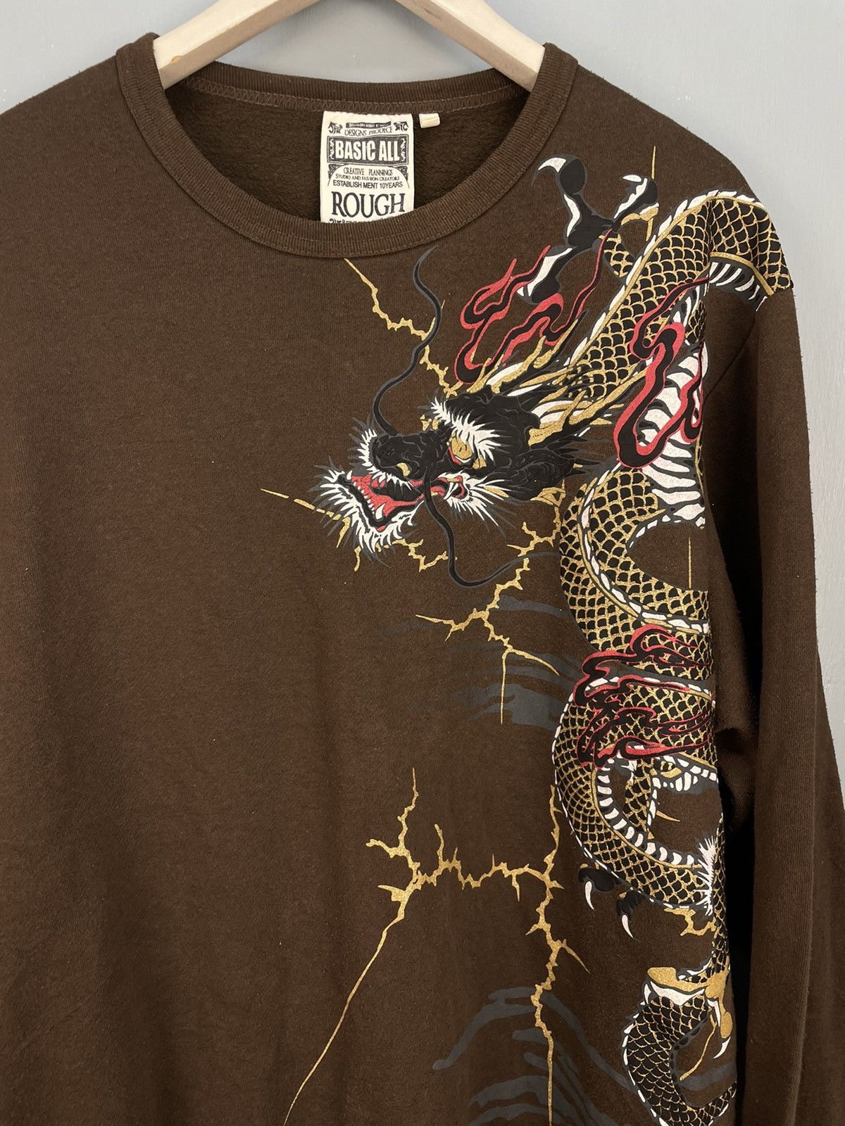 Japanese Brand Rough One set sweatshirts dragon print Size US XL / EU 56 / 4 - 4 Thumbnail