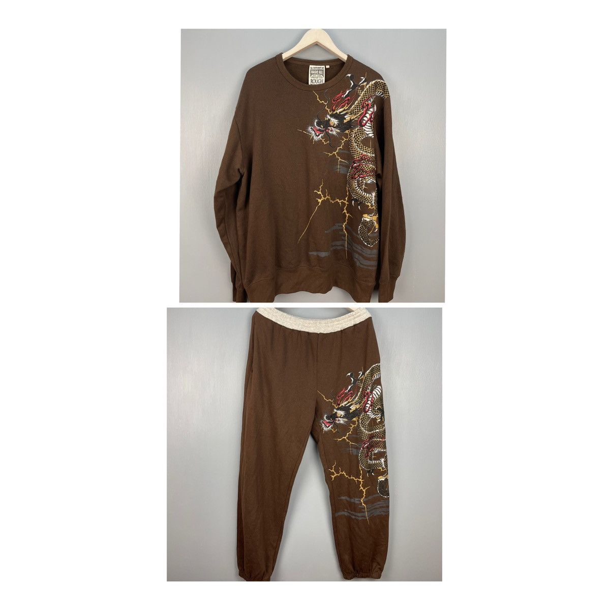Japanese Brand Rough One set sweatshirts dragon print Size US XL / EU 56 / 4 - 1 Thumbnail