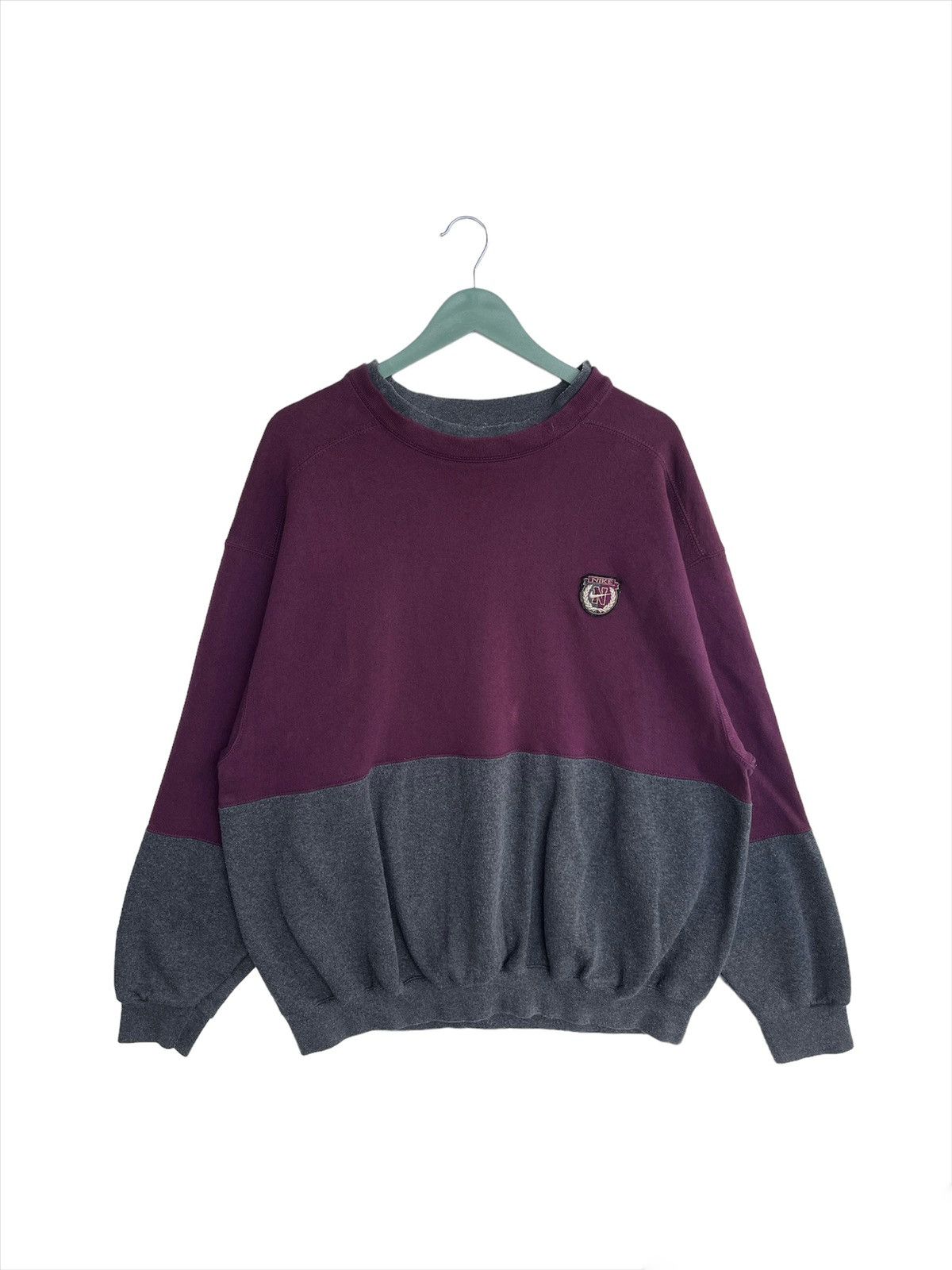 Nike Vintage 90s Nike Two Tones Sweatshirt Size US L / EU 52-54 / 3 - 1 Thumbnail