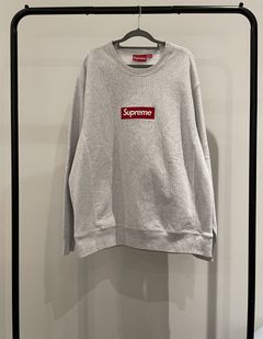 SUPREME SILVER LOGO PRINT LONG SLEEVES T-SHIRT