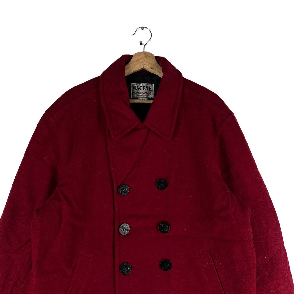 Japanese Brand VINTAGE WOOL JACKET MAC EYE ISSEY MIYAKE INSPIRED Size US L / EU 52-54 / 3 - 4 Thumbnail