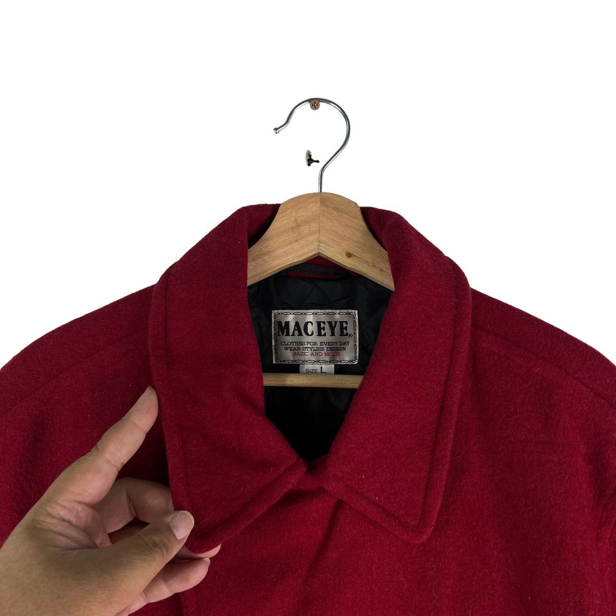 Japanese Brand VINTAGE WOOL JACKET MAC EYE ISSEY MIYAKE INSPIRED Size US L / EU 52-54 / 3 - 6 Thumbnail