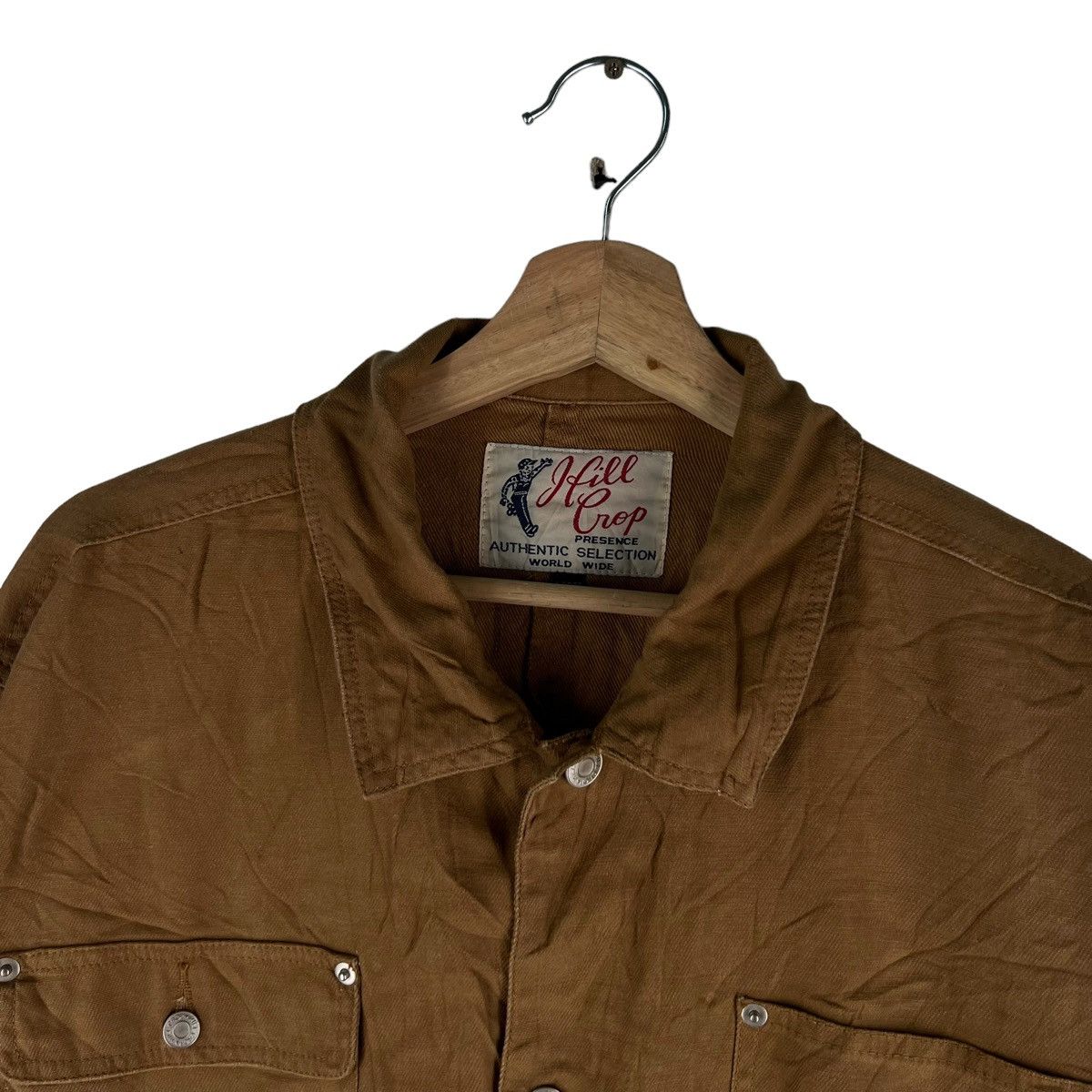 Japanese Brand VINTAGE HIKORY CHORE JACKET HILL CROP ISSEY MIYAKE STYLE Size US L / EU 52-54 / 3 - 5 Thumbnail