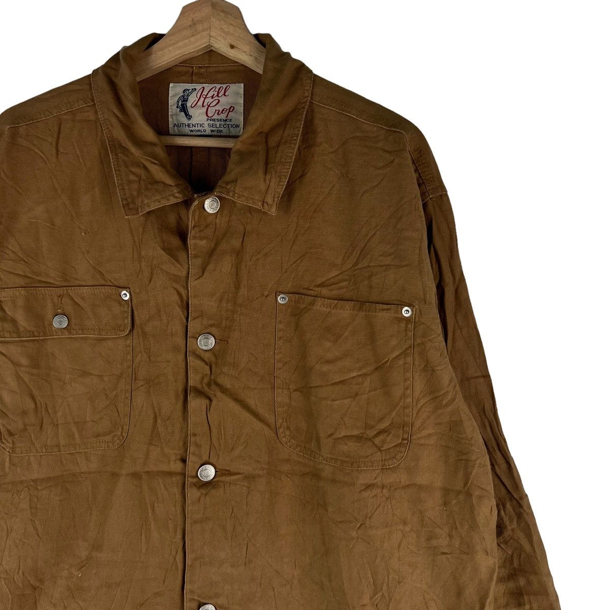 Japanese Brand VINTAGE HIKORY CHORE JACKET HILL CROP ISSEY MIYAKE STYLE Size US L / EU 52-54 / 3 - 6 Thumbnail