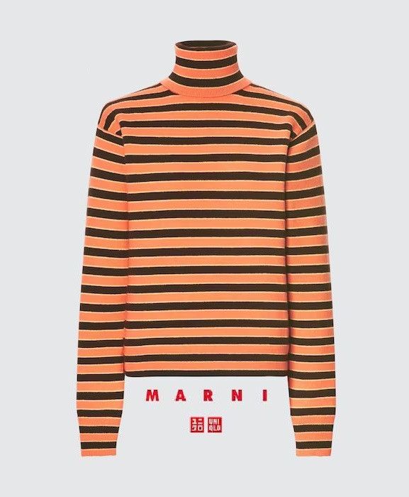 Marni × Uniqlo Marni CASHMERE Striped Turtleneck Sweater XS Extra Small v Size XS / US 0-2 / IT 36-38 - 1 Thumbnail