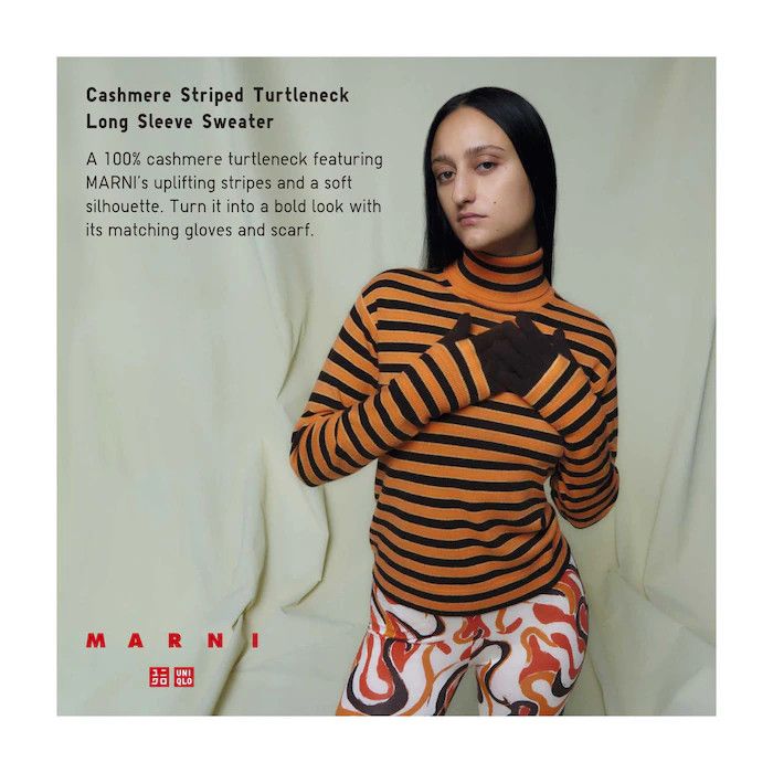 Marni × Uniqlo Marni CASHMERE Striped Turtleneck Sweater XS Extra Small v Size XS / US 0-2 / IT 36-38 - 9 Thumbnail