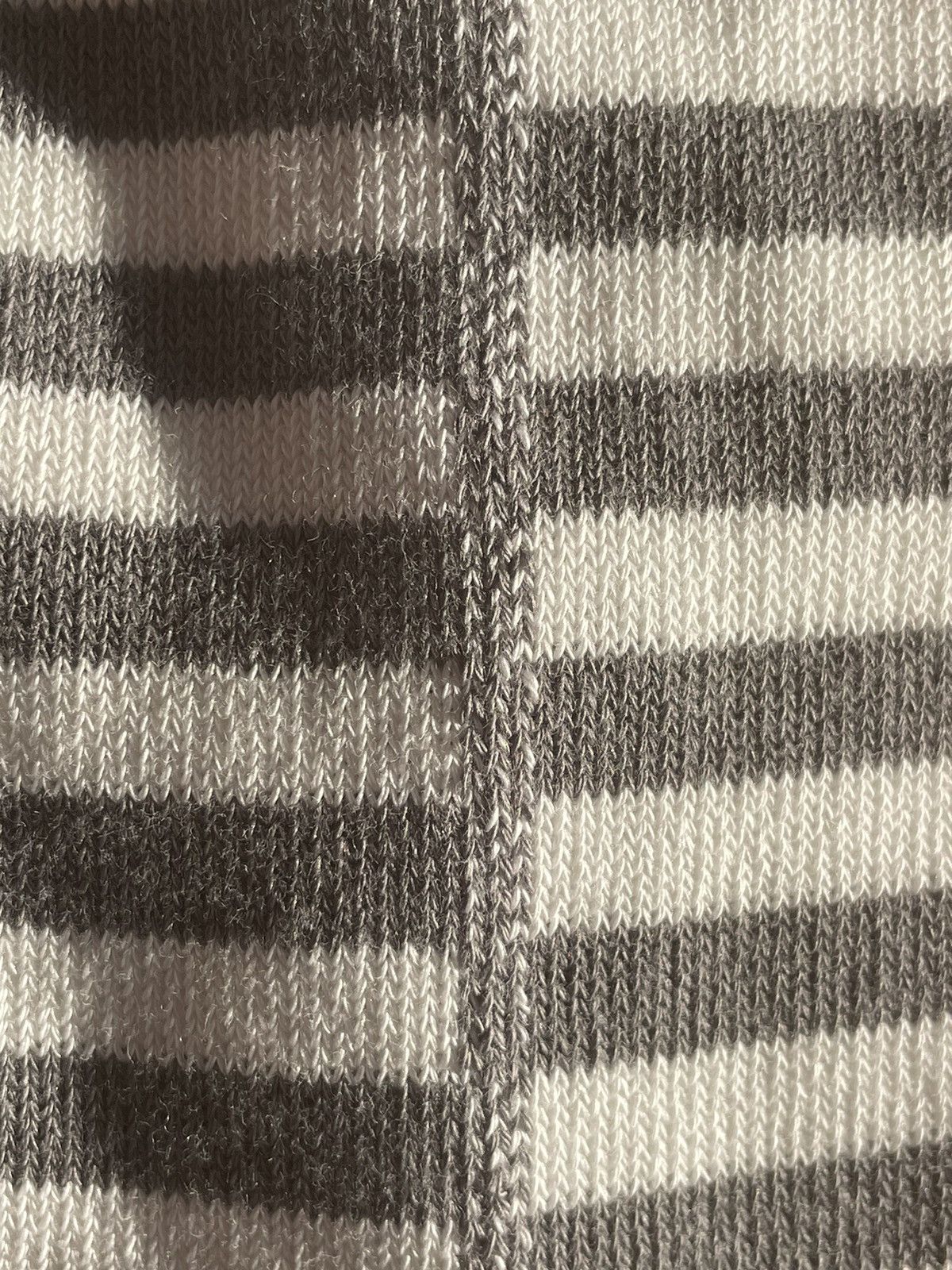 JW Anderson × Uniqlo Gray White Striped Block Socks Dress Crew U Line Split Logo Size ONE SIZE - 6 Thumbnail