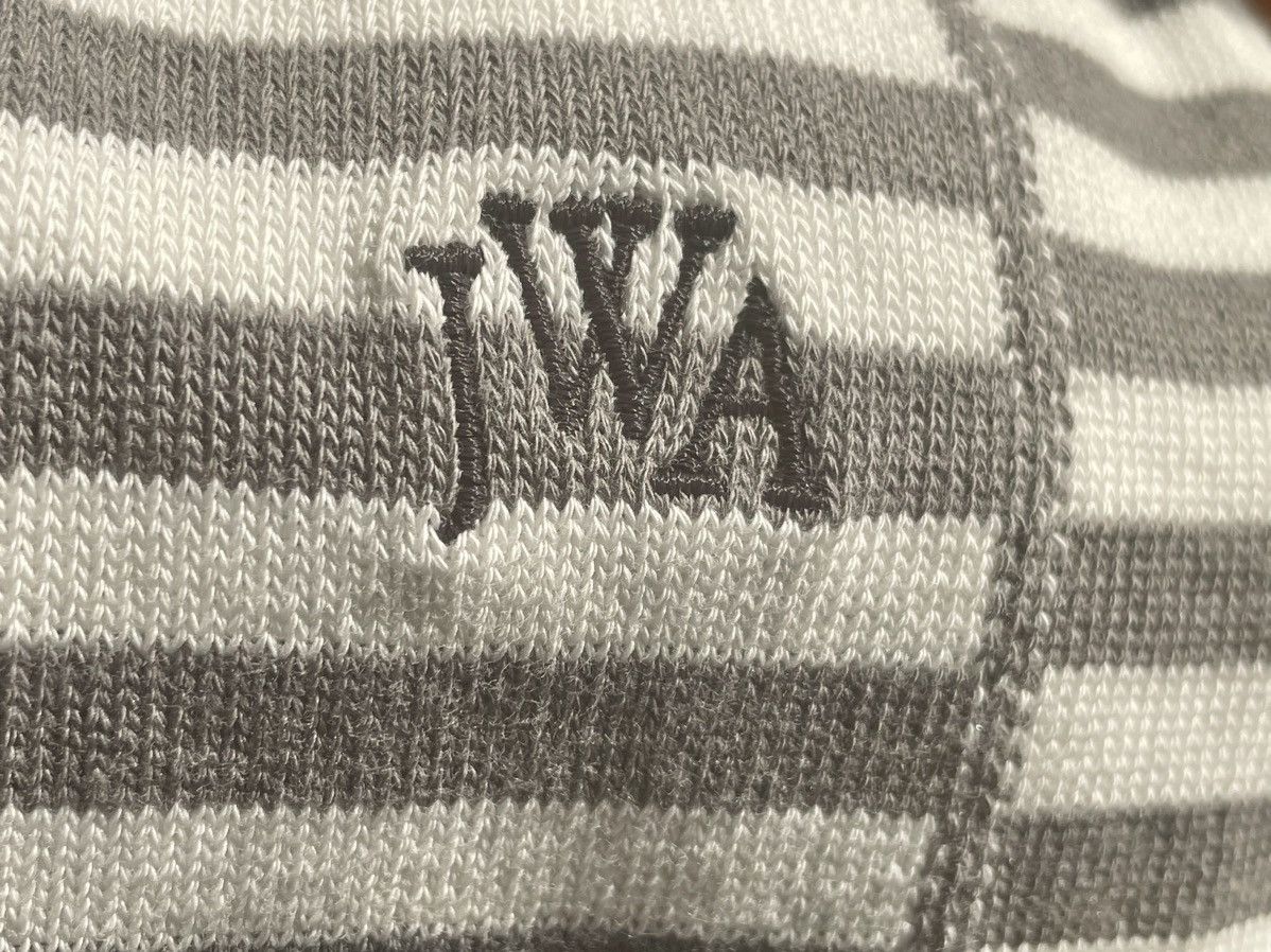 JW Anderson × Uniqlo Gray White Striped Block Socks Dress Crew U Line Split Logo Size ONE SIZE - 7 Thumbnail