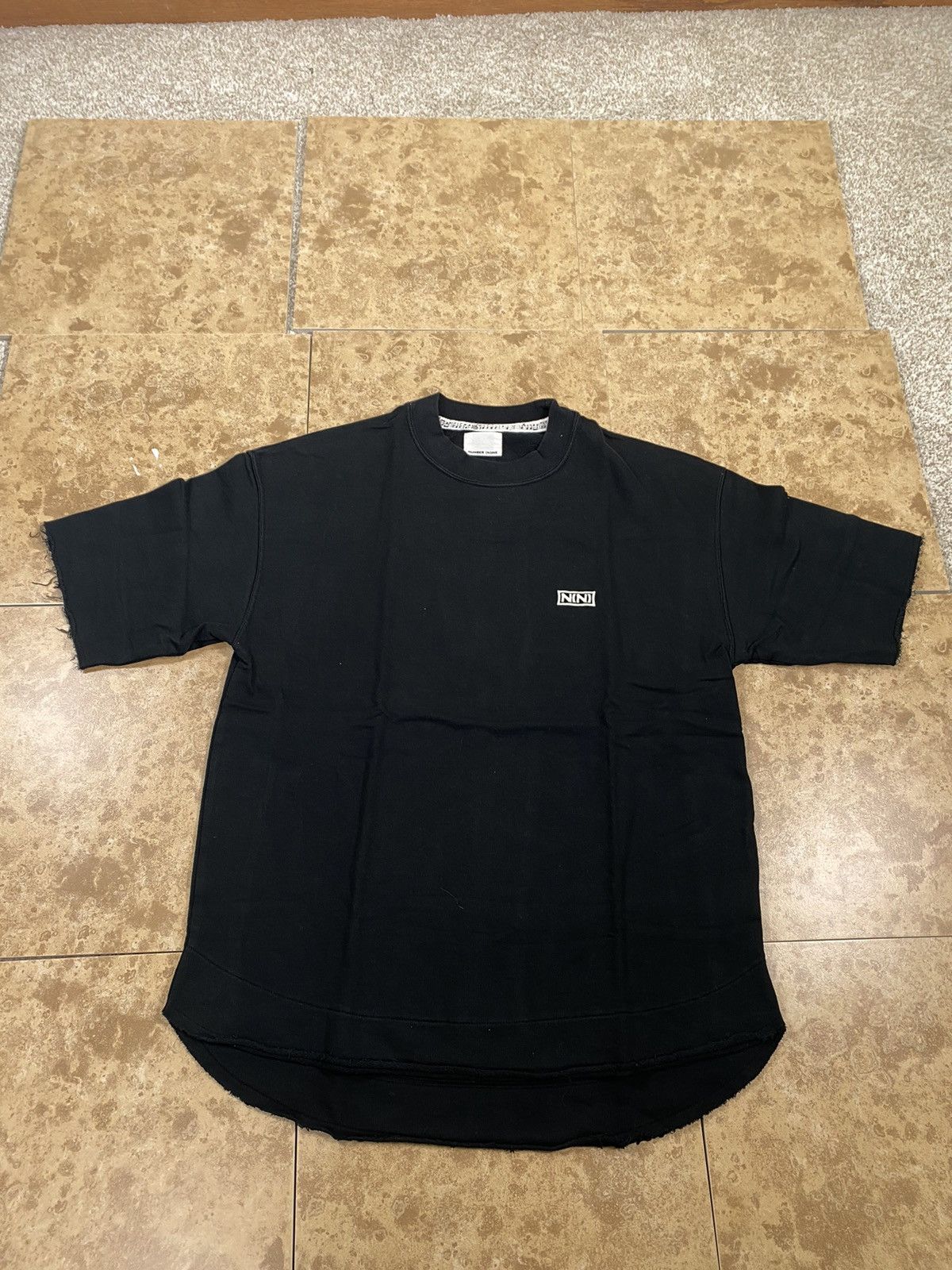 Number Nine distressed raw hem shirt