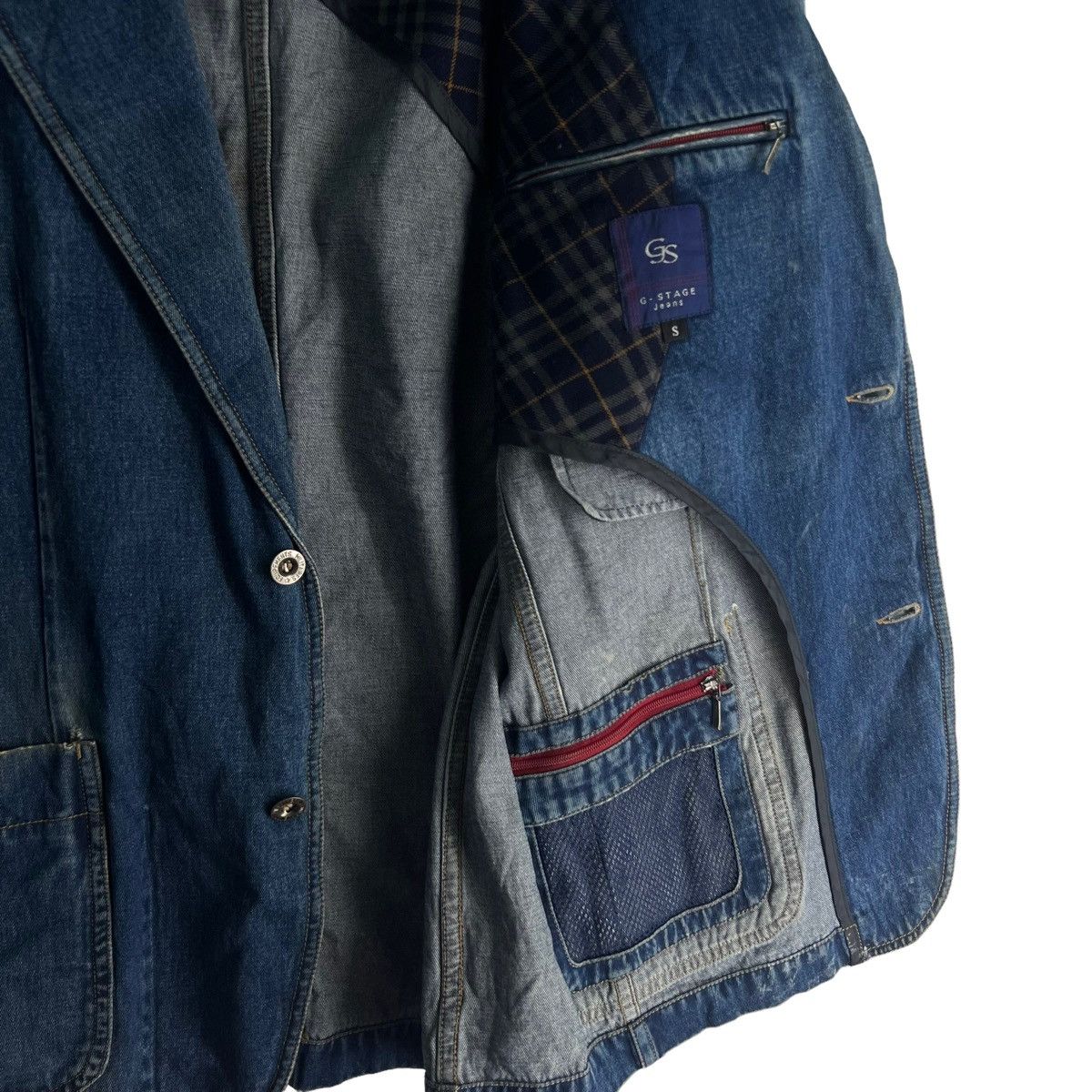 Japanese Brand VINTAGE CHORE DENIM JACKET G STAGE ISSEY MIYAKE INSPIRED Size US S / EU 44-46 / 1 - 11 Thumbnail