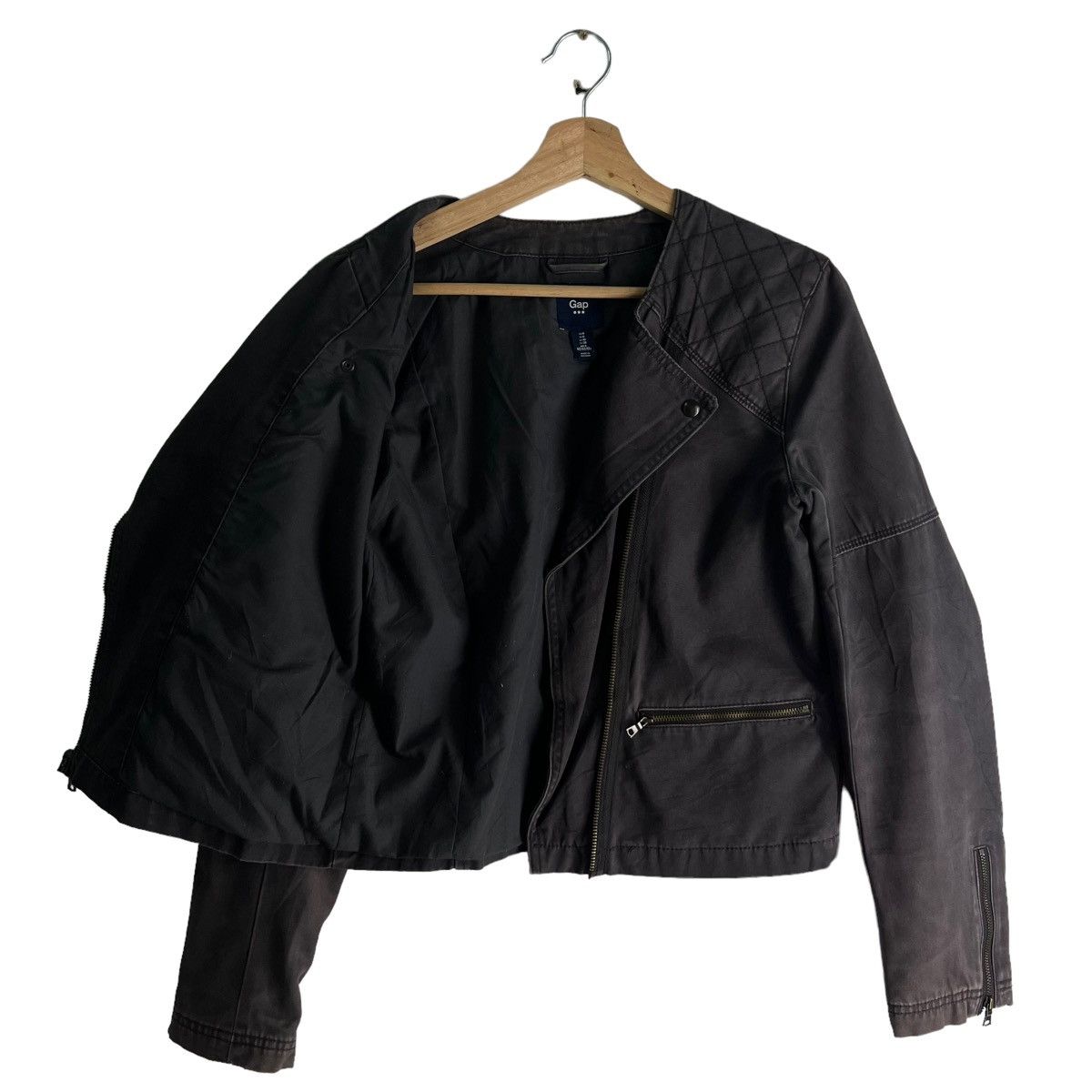 Japanese Brand VINTAGE CROPPED ASYMMETRIC ZIPPER CHORE JACKET GAP JAPAN Size US S / EU 44-46 / 1 - 9 Thumbnail