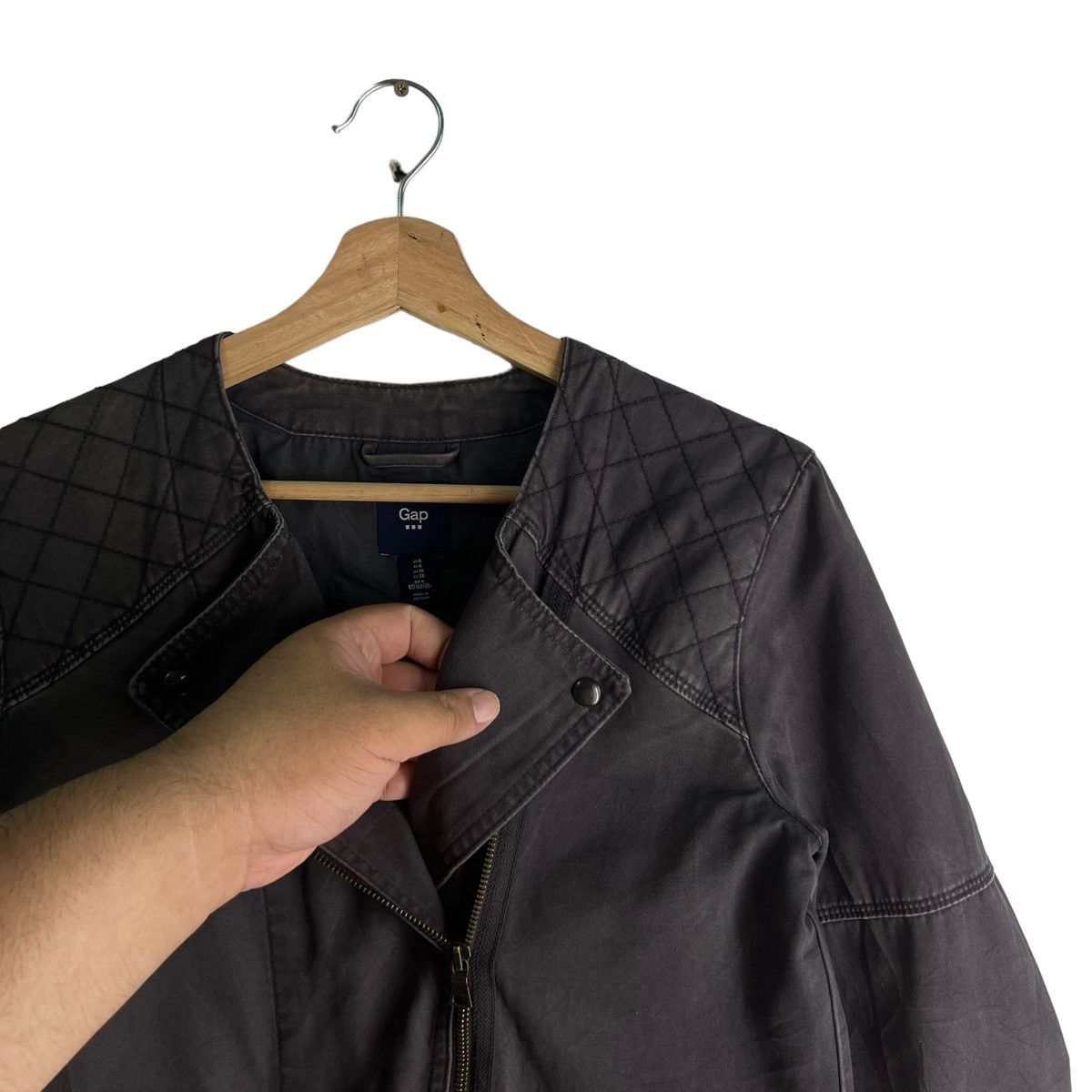 Japanese Brand VINTAGE CROPPED ASYMMETRIC ZIPPER CHORE JACKET GAP JAPAN Size US S / EU 44-46 / 1 - 6 Thumbnail