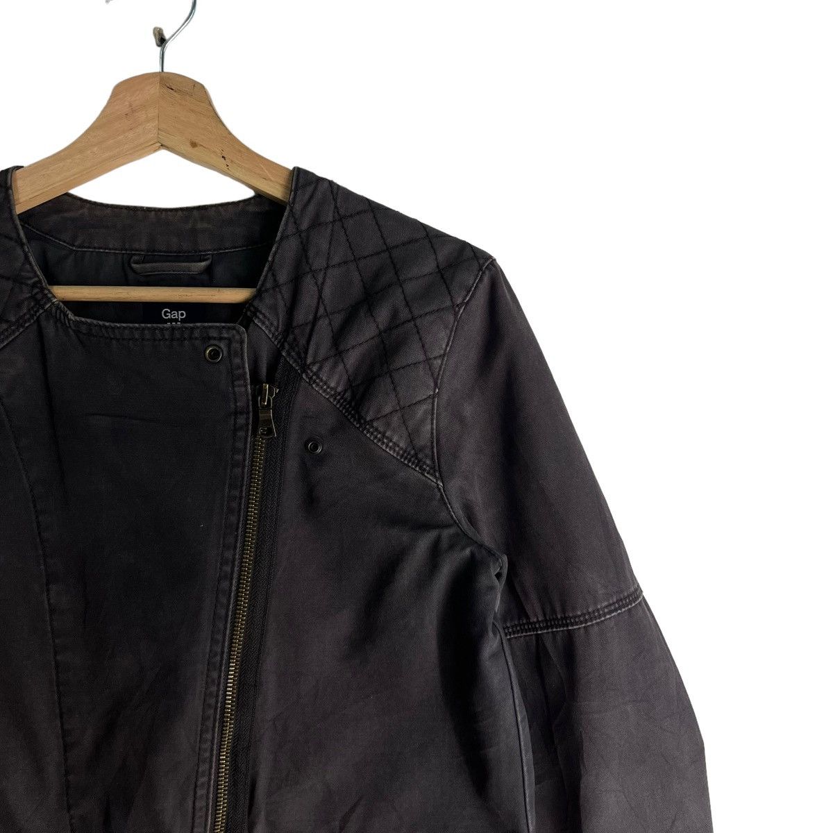 Japanese Brand VINTAGE CROPPED ASYMMETRIC ZIPPER CHORE JACKET GAP JAPAN Size US S / EU 44-46 / 1 - 4 Thumbnail