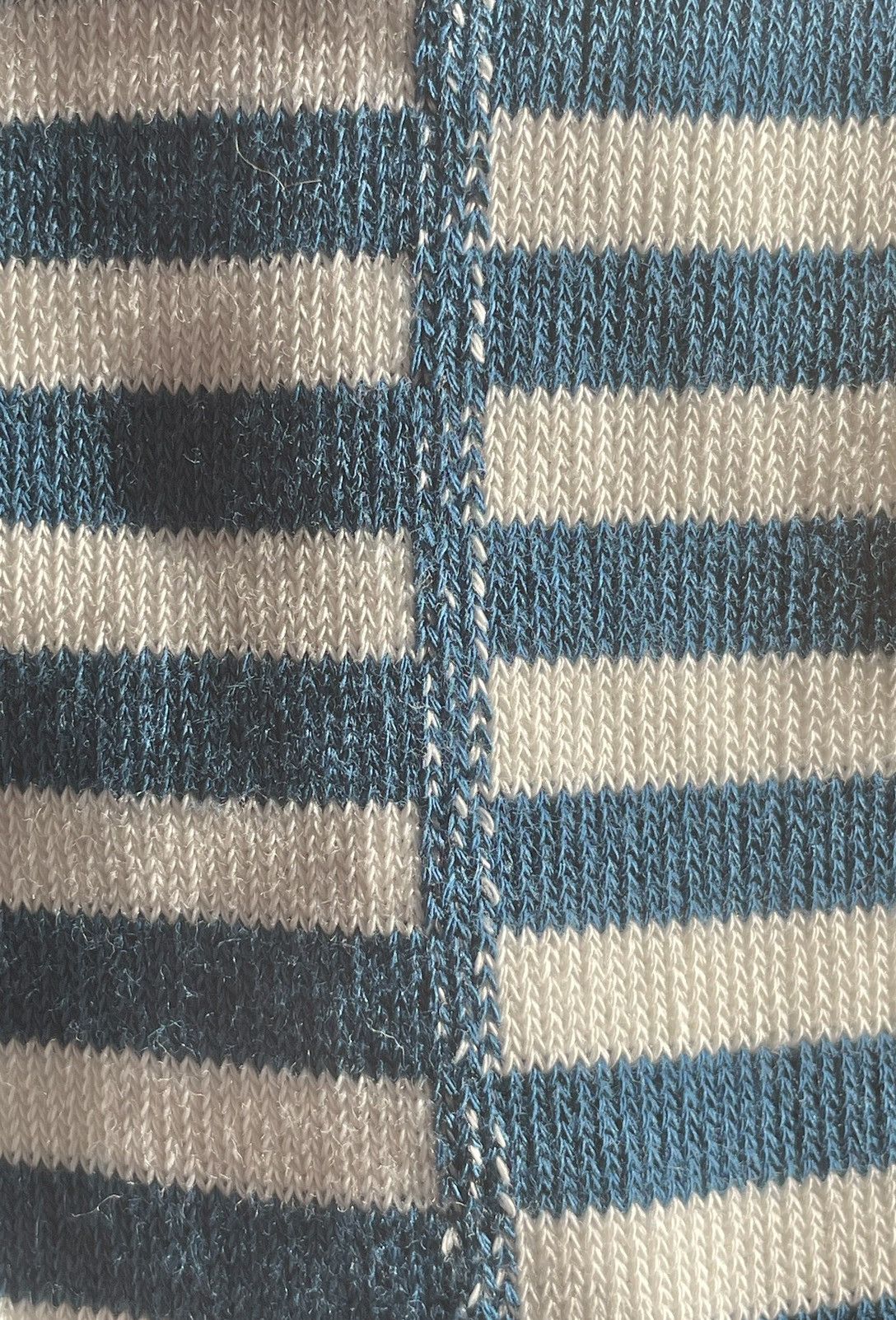 JW Anderson × Uniqlo Blue White Striped Block Socks Dress Crew U Line Split Logo Size ONE SIZE - 4 Thumbnail