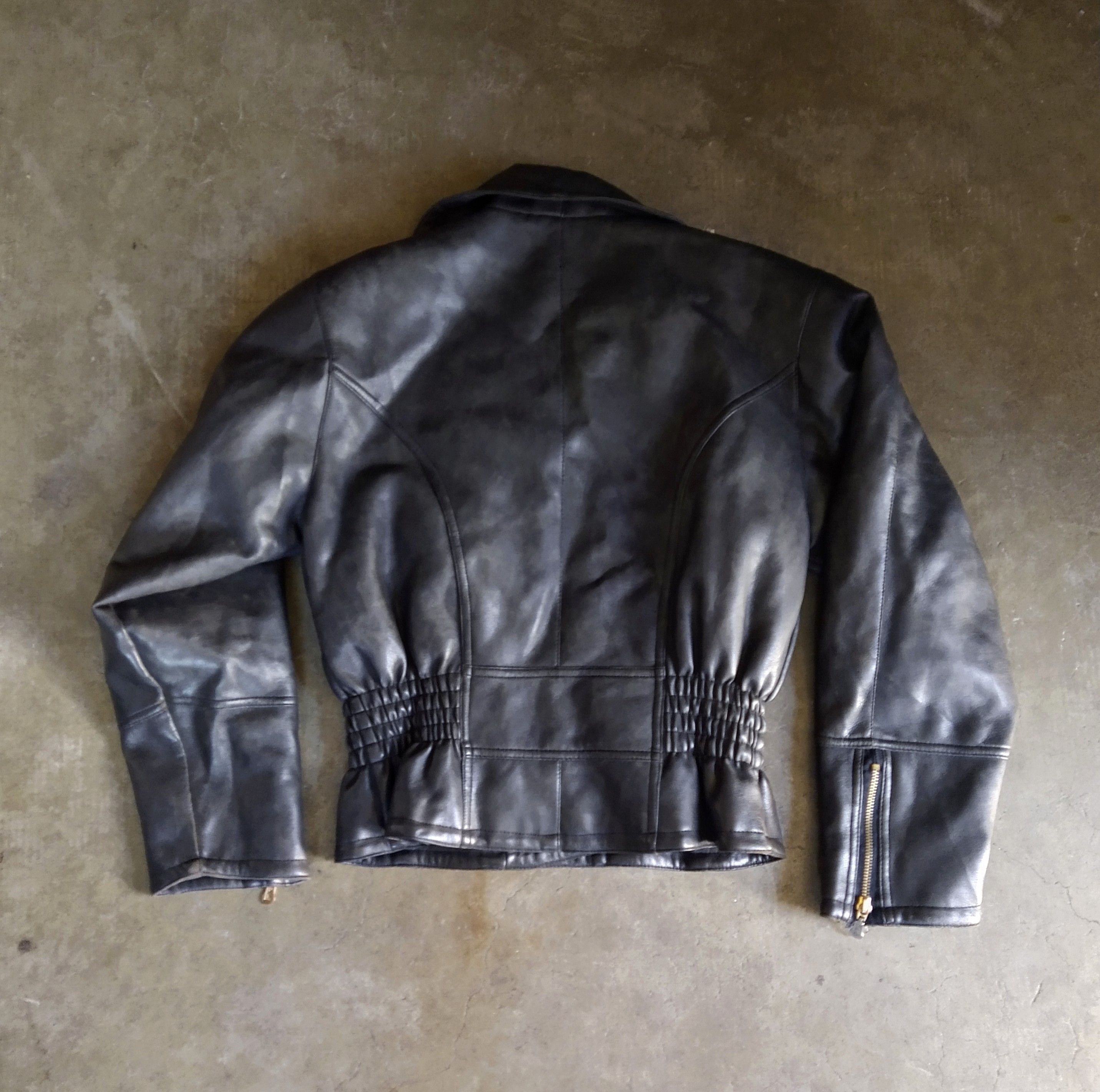 Other Women's Vintage Faux Leather Jacket Small Black Biker Moto Size S / US 4 / IT 40 - 15 Thumbnail