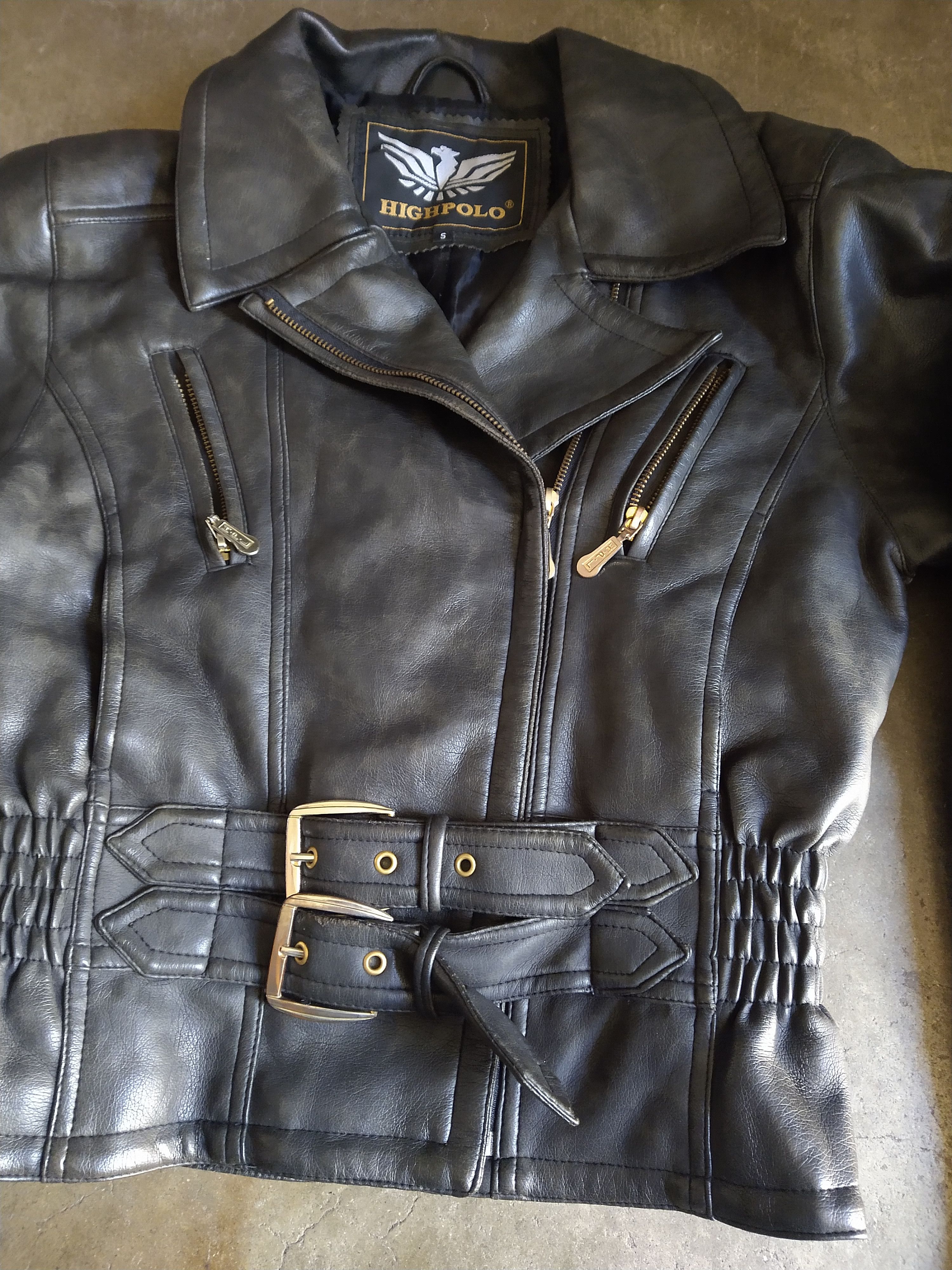 Other Women's Vintage Faux Leather Jacket Small Black Biker Moto Size S / US 4 / IT 40 - 5 Thumbnail