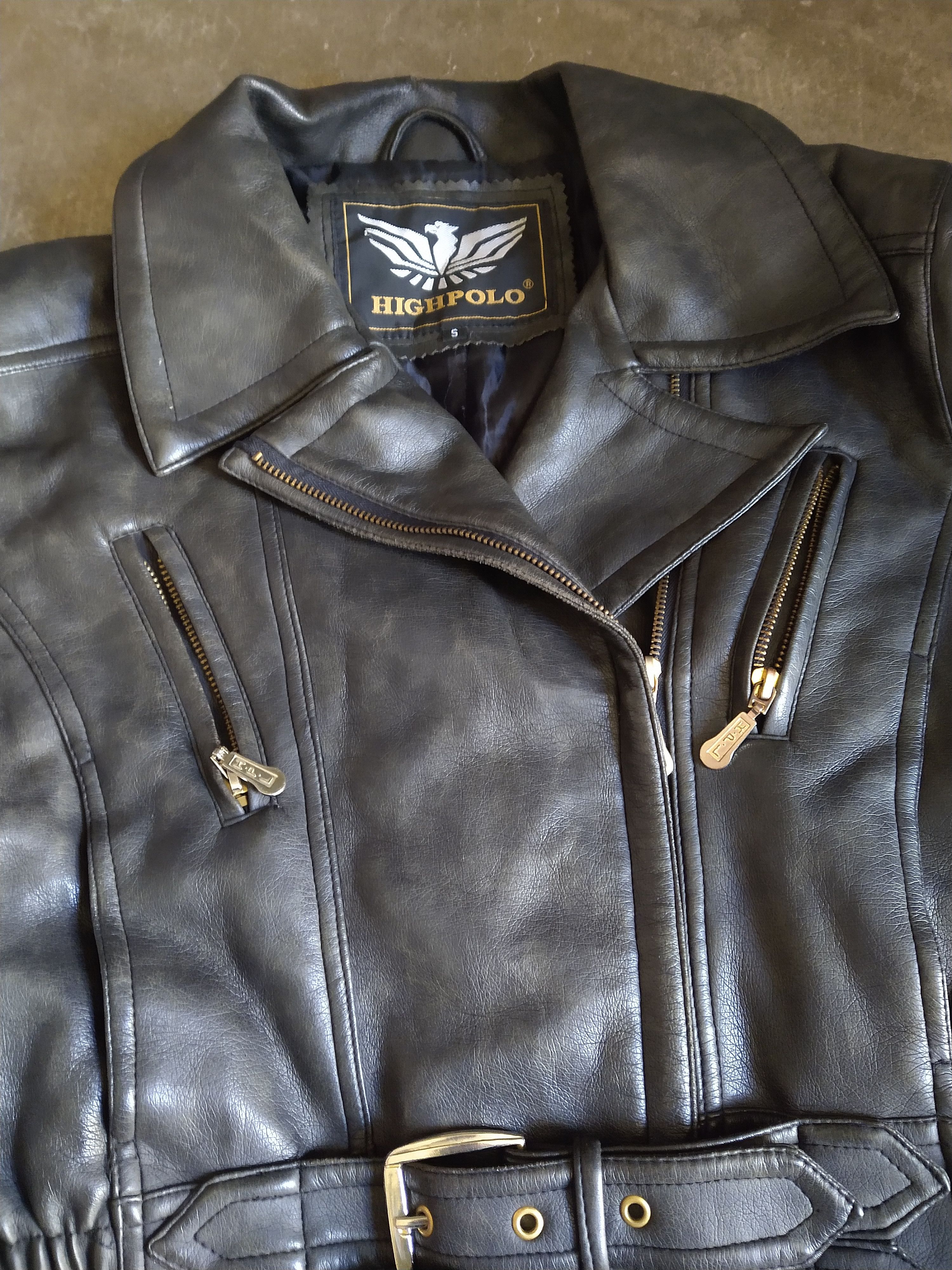 Other Women's Vintage Faux Leather Jacket Small Black Biker Moto Size S / US 4 / IT 40 - 3 Thumbnail