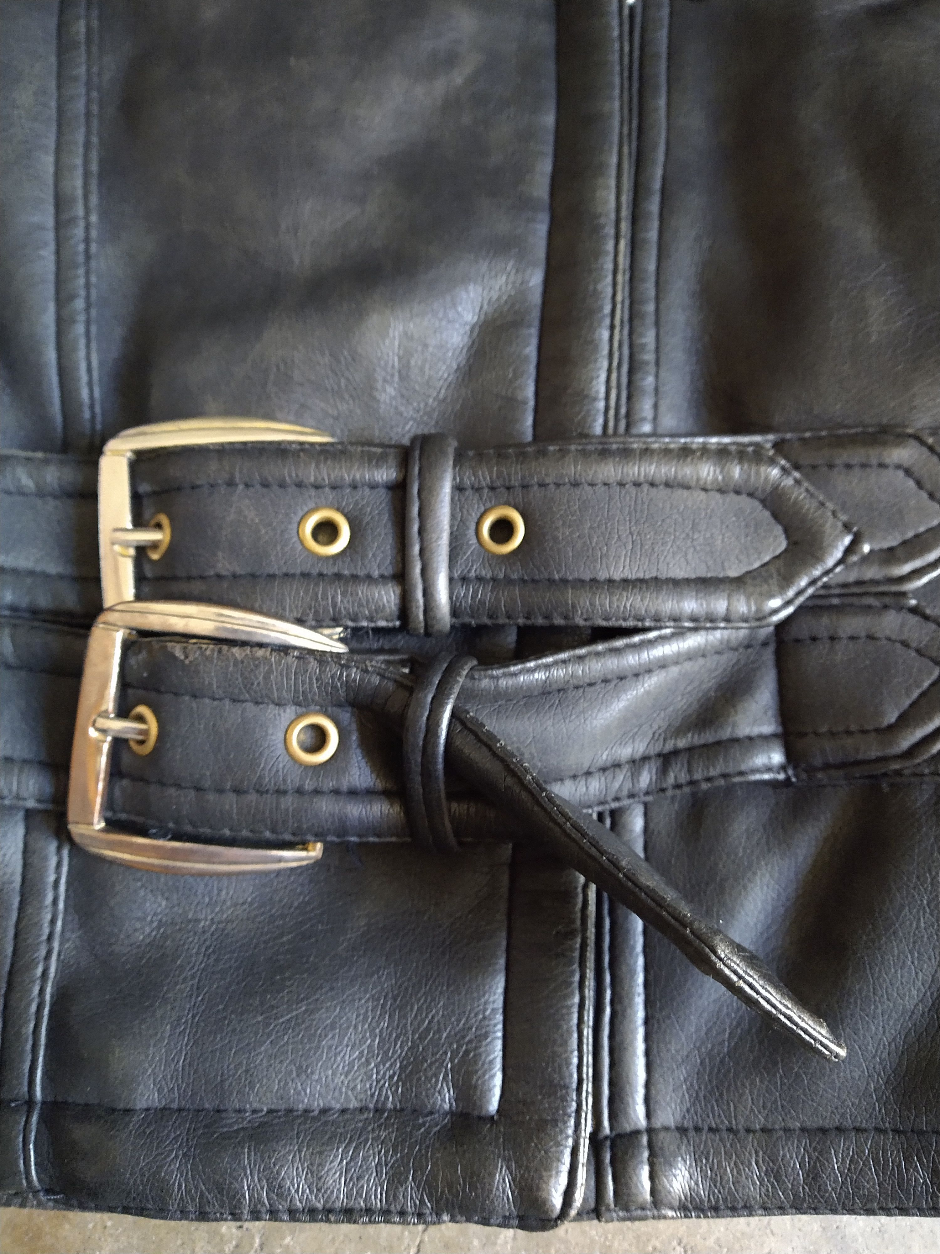 Other Women's Vintage Faux Leather Jacket Small Black Biker Moto Size S / US 4 / IT 40 - 6 Thumbnail