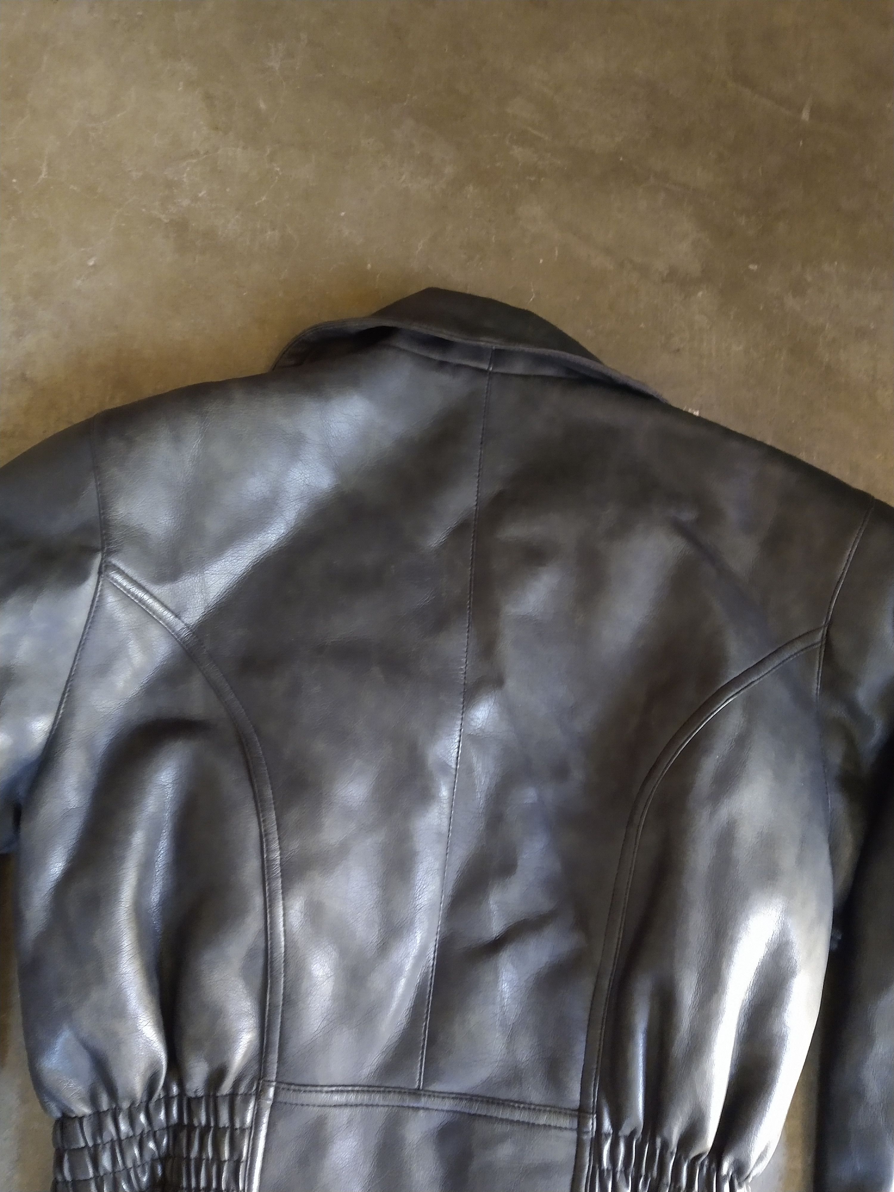 Other Women's Vintage Faux Leather Jacket Small Black Biker Moto Size S / US 4 / IT 40 - 18 Thumbnail