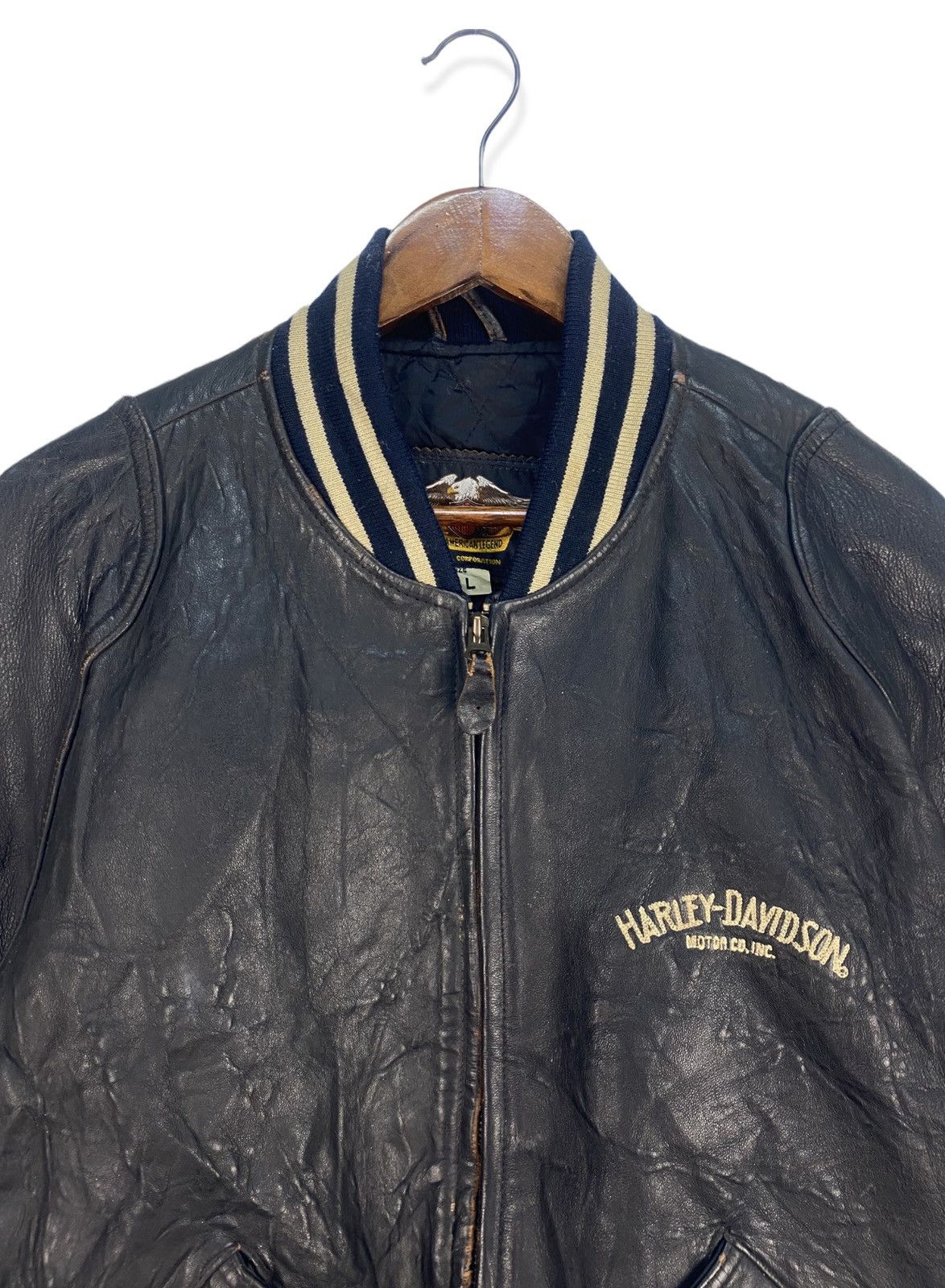 Harley Davidson Vintage Harley Davidson Genuine Leather Jacket Size US L / EU 52-54 / 3 - 3 Thumbnail