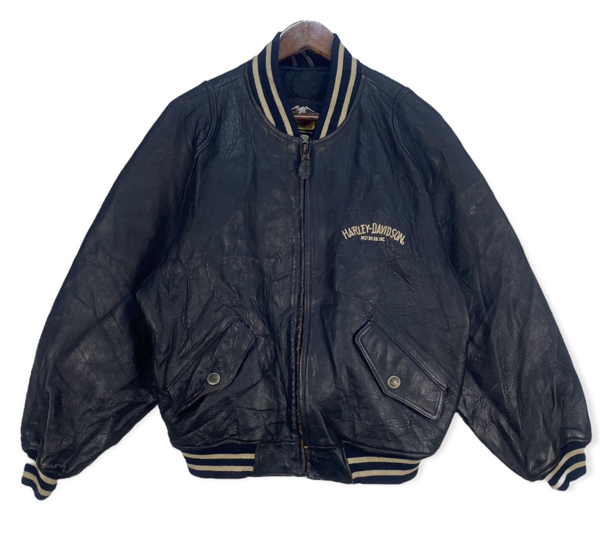Harley Davidson Vintage Harley Davidson Genuine Leather Jacket Size US L / EU 52-54 / 3 - 2 Thumbnail