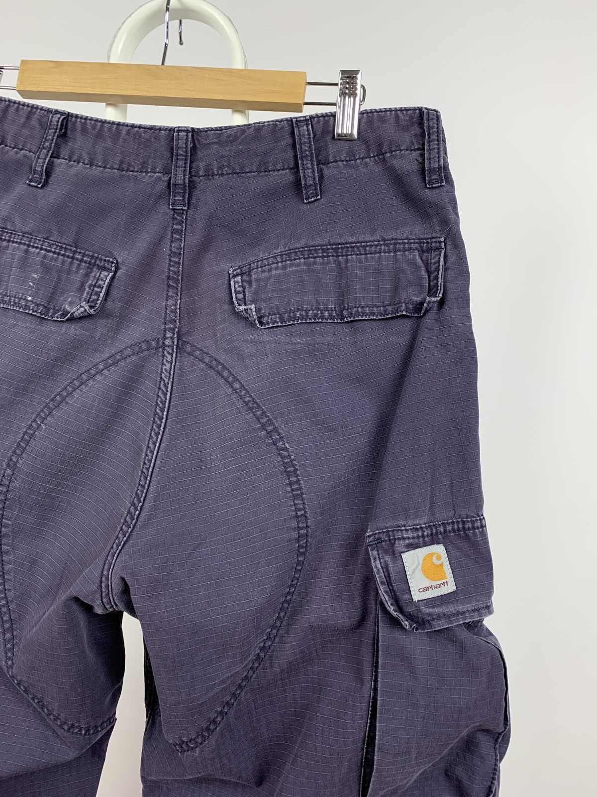 Carhartt Vintage Carhartt Distressed Grey Cargo Pants Travis Style Size US 31 - 11 Thumbnail